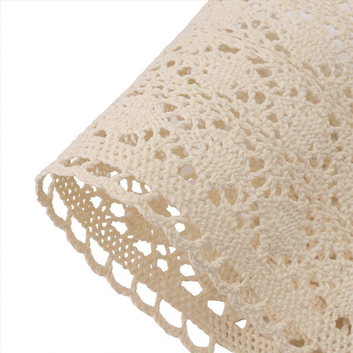Table Runner Macrame for Wedding in Boho Style Beige Cream (15 x 200 cm) Table Runner,Vintage Croche