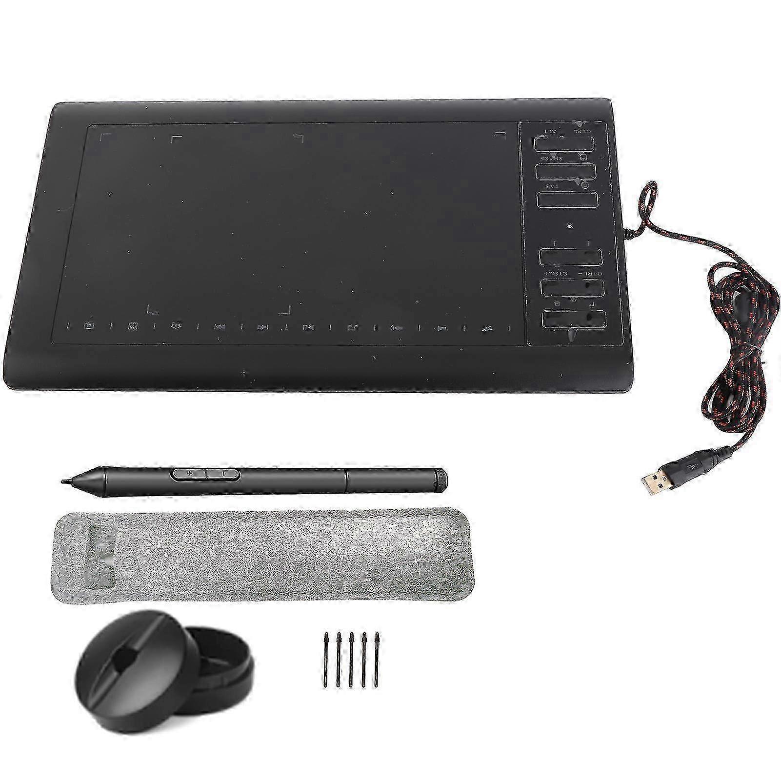 25-26 Digital Graphics Drawing 10x6 Inches Ultralight Art Creation Sketch Tablet with Stylus 8192 Levels Pressure 10 Express Keys Compatible Win for A