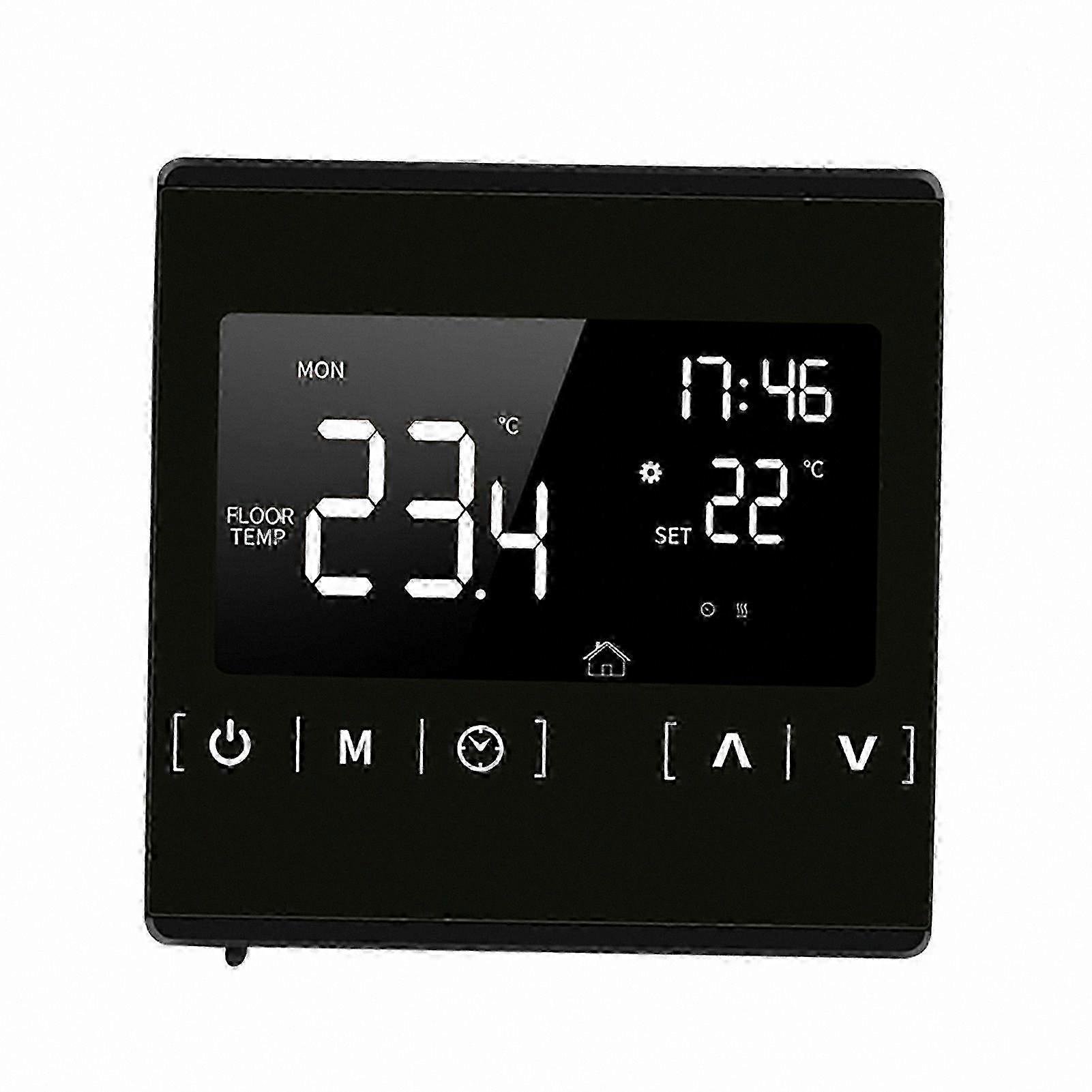 Programmable Touchscreen Thermostat for Electric Floor Heating Systems, AC 85-250V Smart Temperature Controller with LCD Display for Home Use