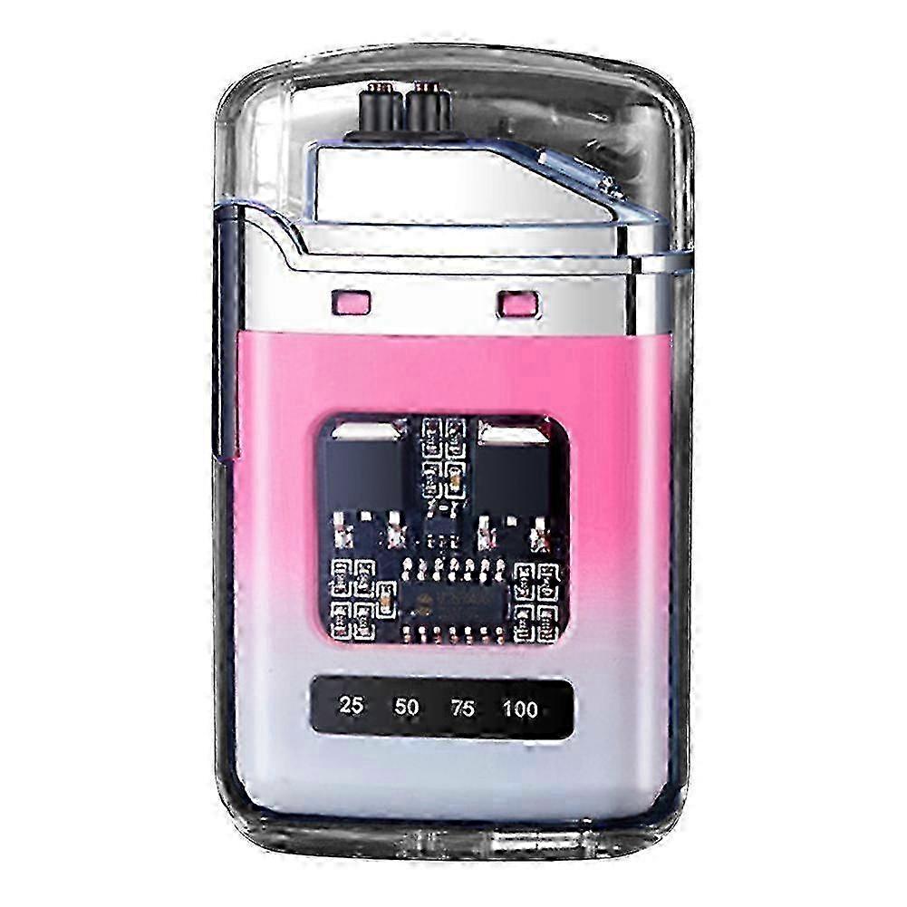 Transparent Dual Arc Plasmas Lighter Easy to Charge Portable Cool Lighter for Lighter Lover