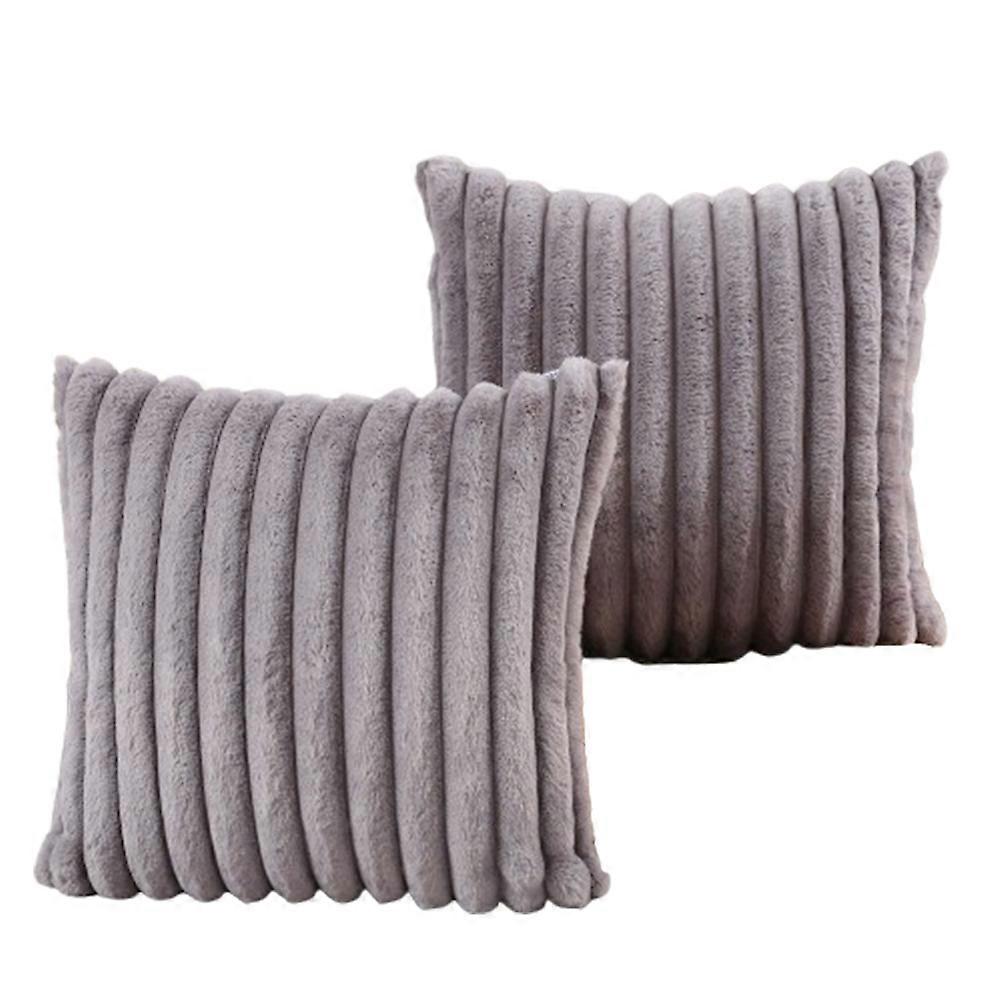 Soft Cozy Square Spring Striped Decorative Throw Pillow