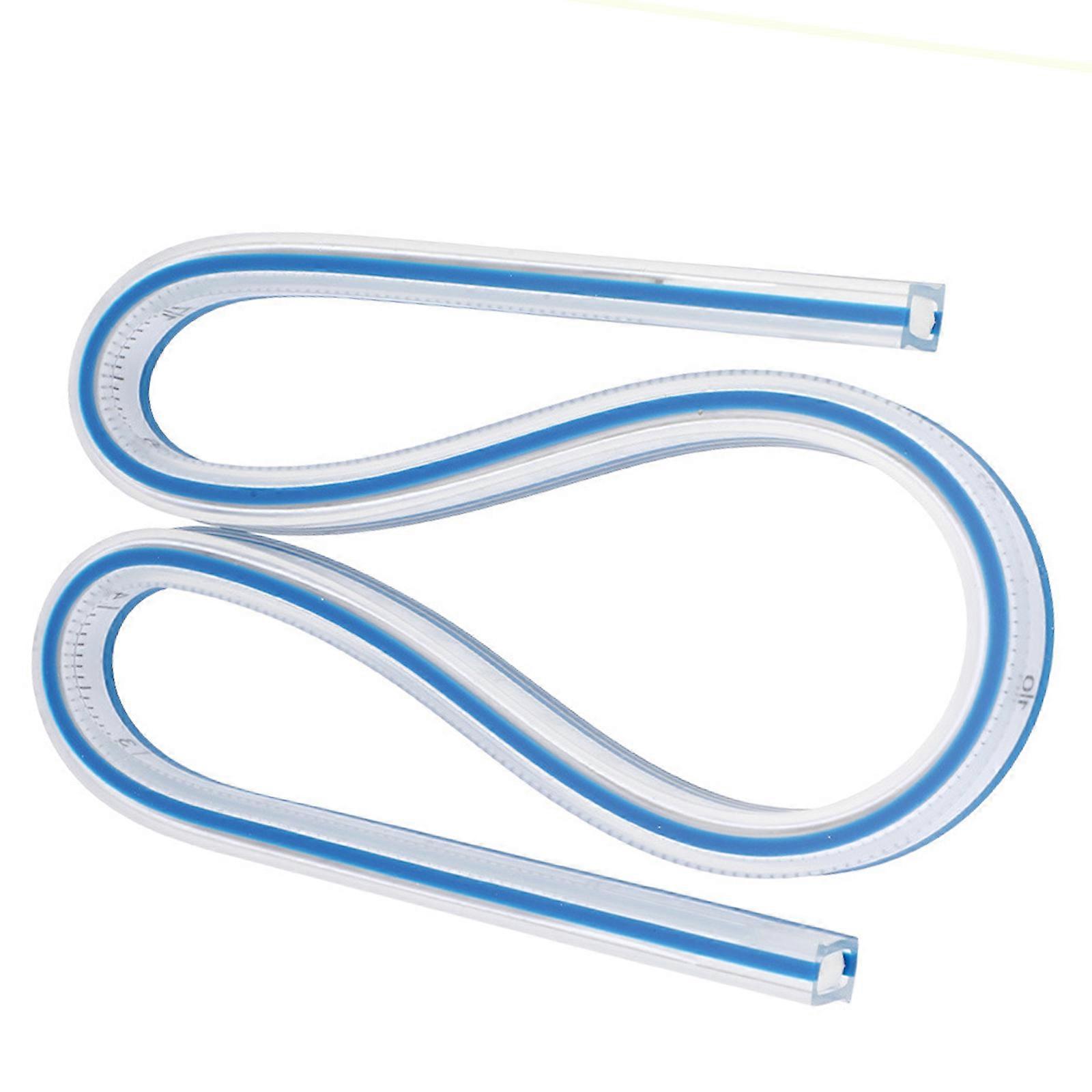 Bendable Ruler Double Side Measuring Ruler with Inches Centimeters Scale Flexible Darwing Ruler For Drafting Sewing  C