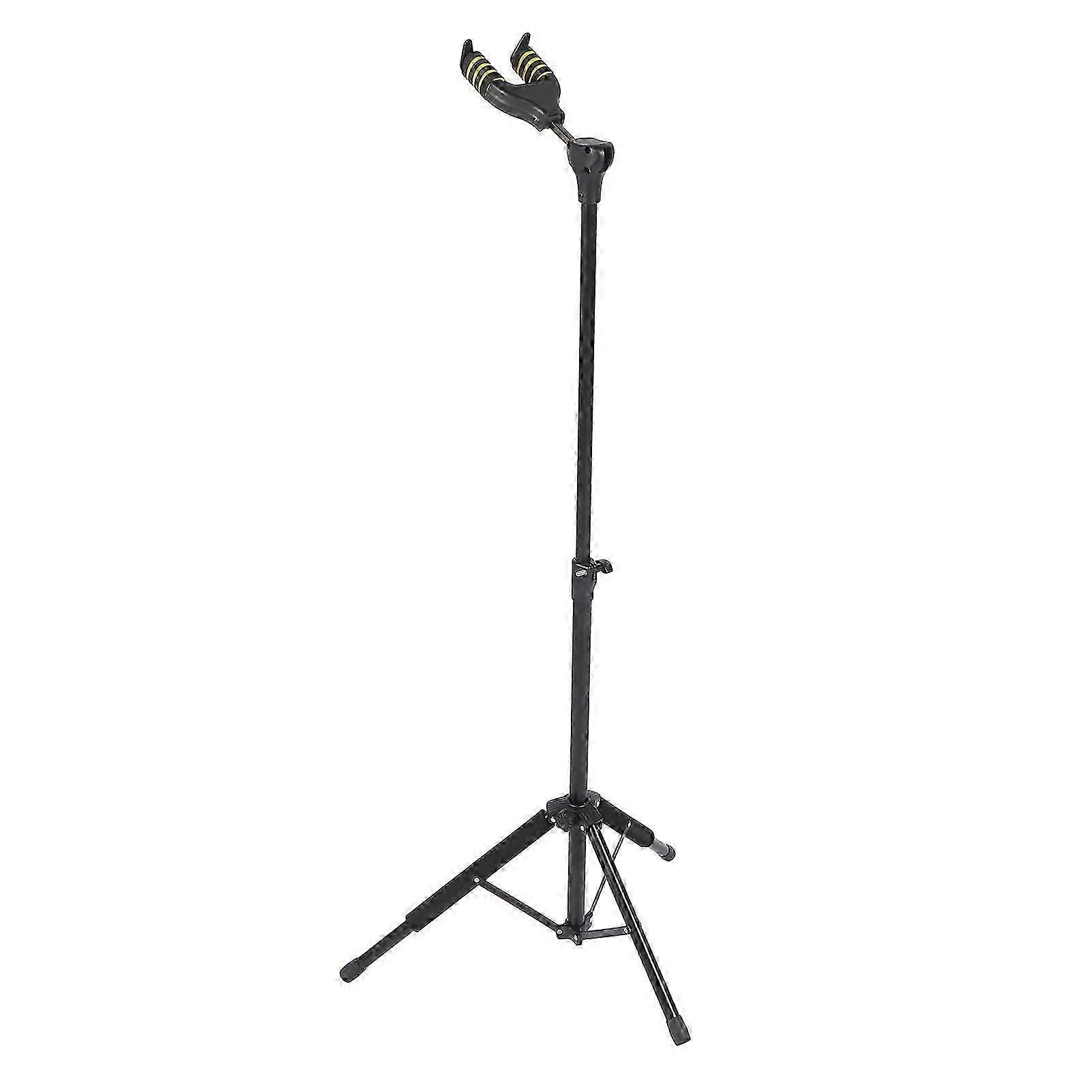 Heavy-Duty Guitar Stand with Self-Locking Mechanism - Stable Floor Support for Bass