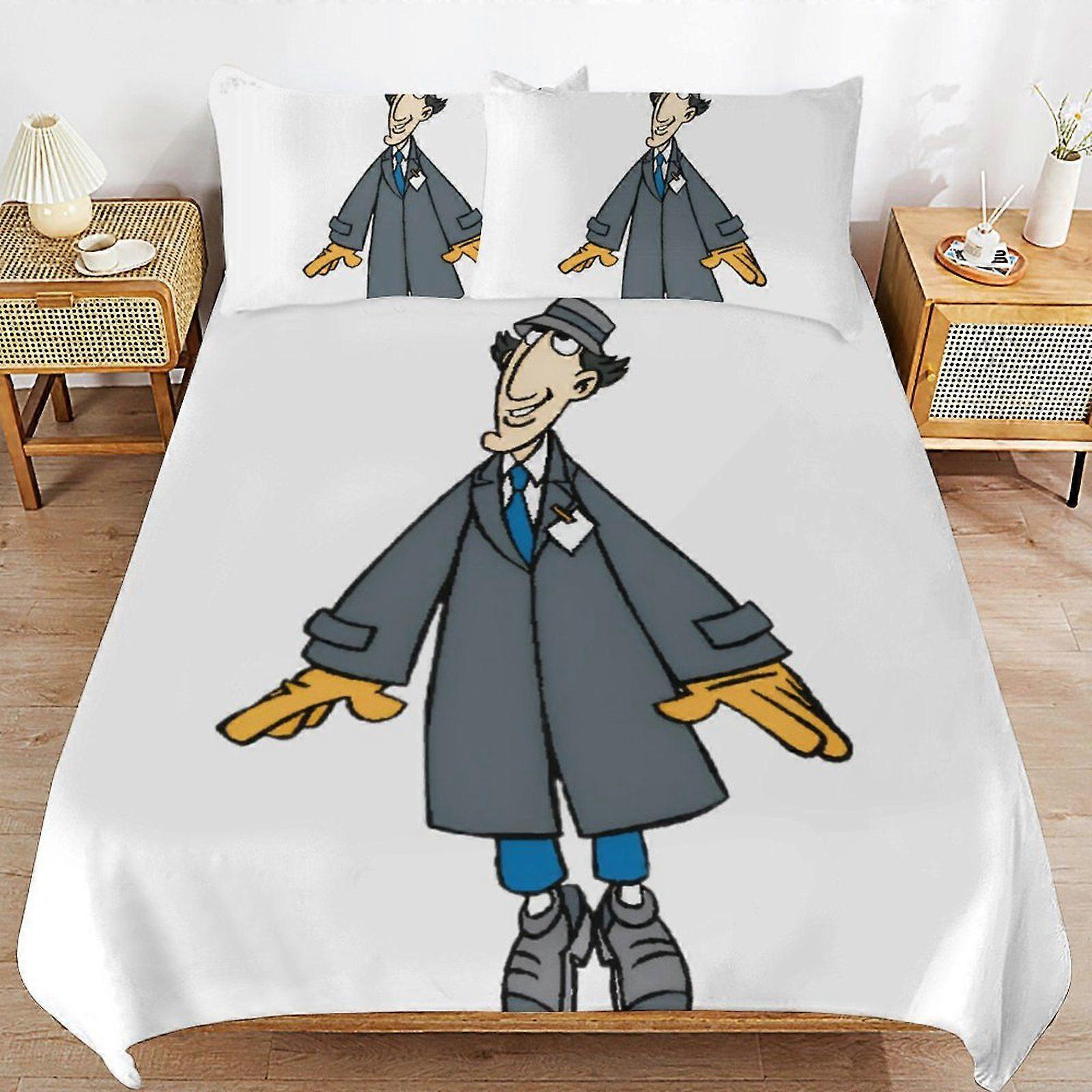 e248 Inspector Gadget Durable Easy Care Smooth Finish Bedding Solution Soft Zipper Closure Duvet Cover Sets Choice a248