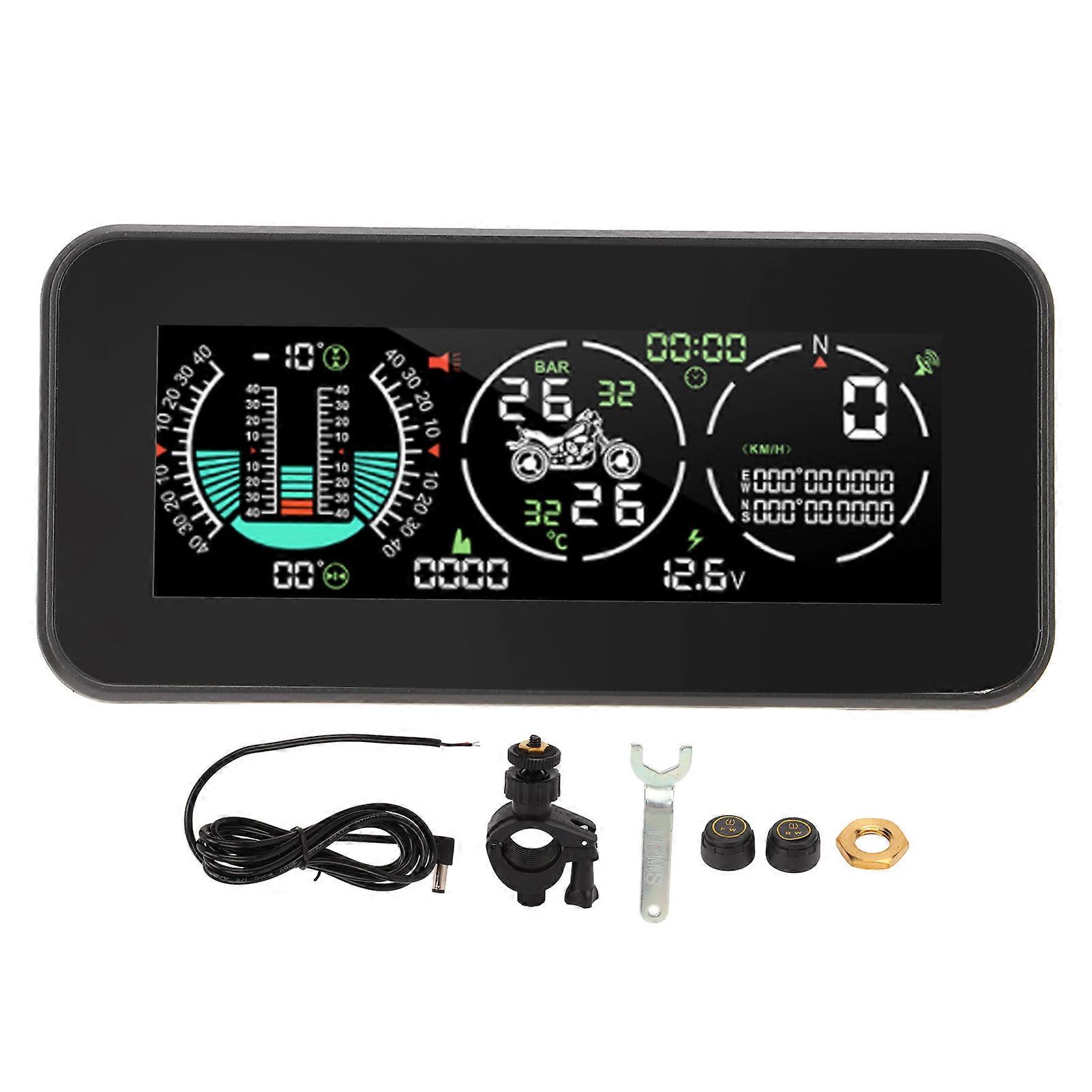 Motorcycle TPMS Kit with External Sensors and HUD