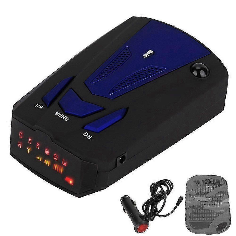 16 Frequency Band 360 Degree V7 GPS Car Speed Safety Voice Alert Laser Radar Detector(Blue)