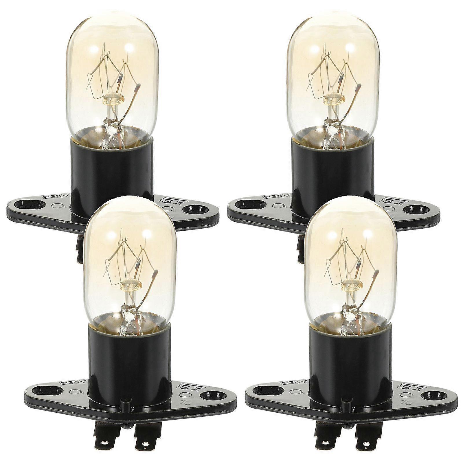 4PCS Microwave Bulb with Housing 240V 25W Microwave Light Bulb Replacement