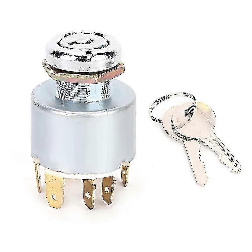 Universal 12V ignition switch with 4 positions: Auto, Motorcycle, Boat, Off. Includes 2 keys.
