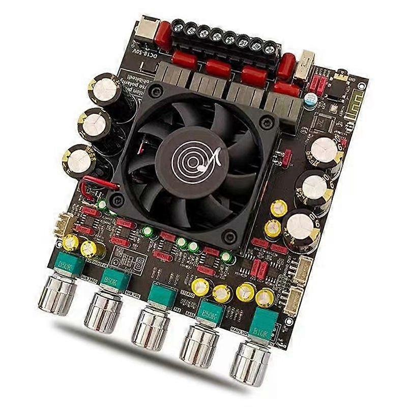 AS21P Bluetooth 5.1 Digital Power Amplifier Board 2.1 Channel TPA3255 DC 18-50V for Subwoofer Speake