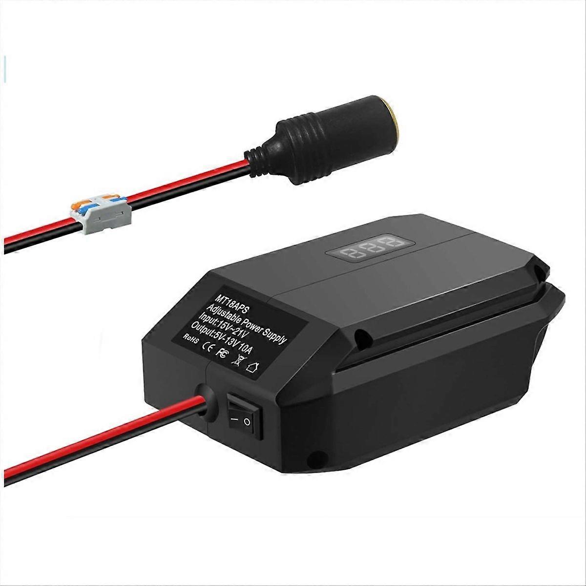 DC 18V to 12V Converter for 18V Battery, Battery Adapter, Lighter Buck Adapter