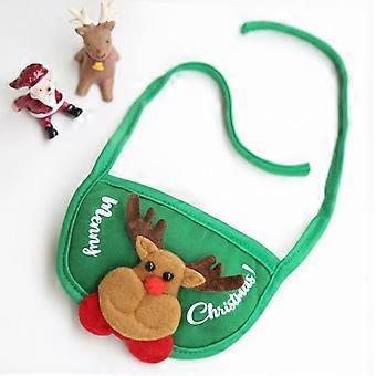 Gorros navideños, toallas para la saliva, baberos, ropa de otoño e invierno para mascotas (1 unidad verde)