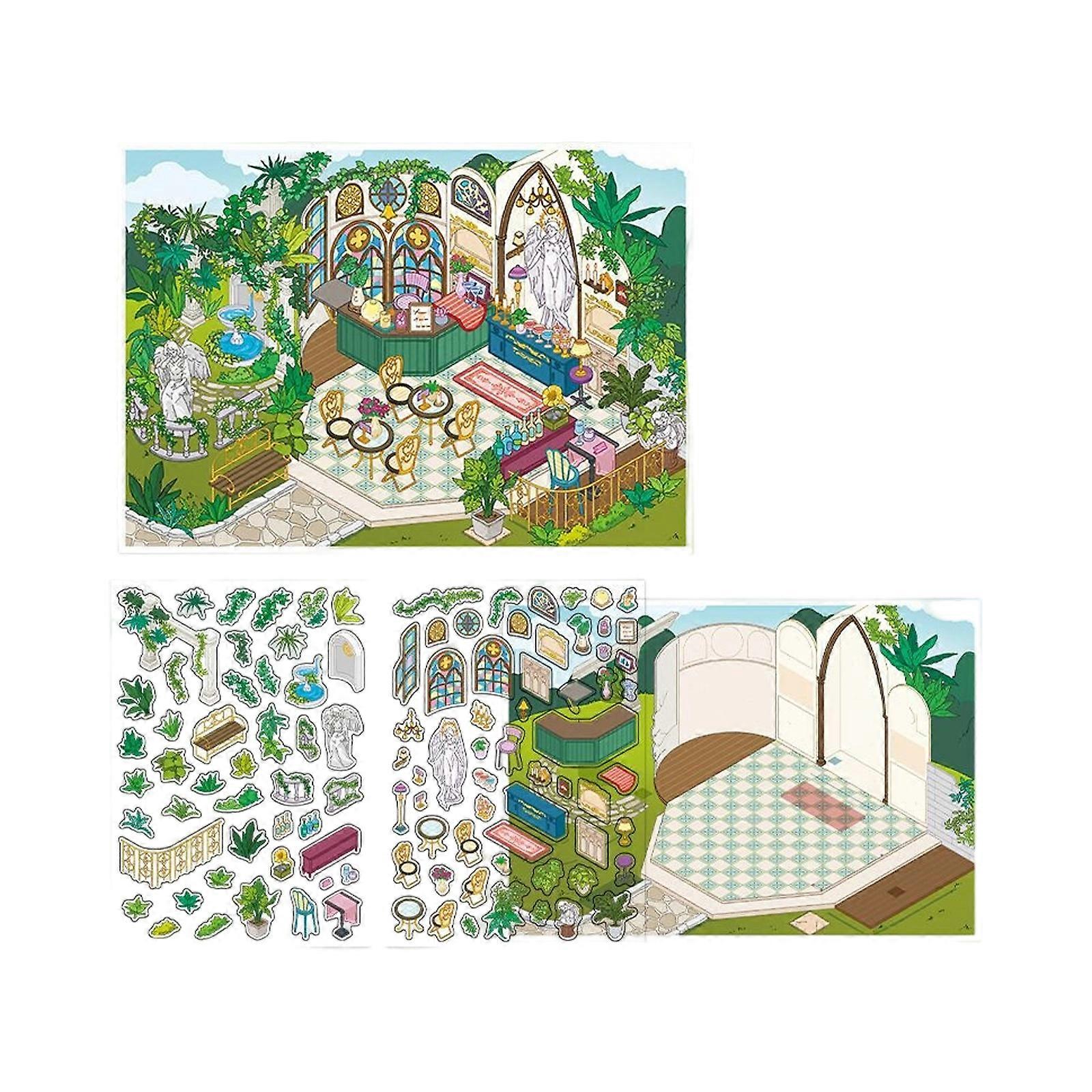 Interchangeable Desk Decoration Sticker PET Texture Scenery Art Suitable for Crafting Enthusiasts Teachers Parent Multicolor