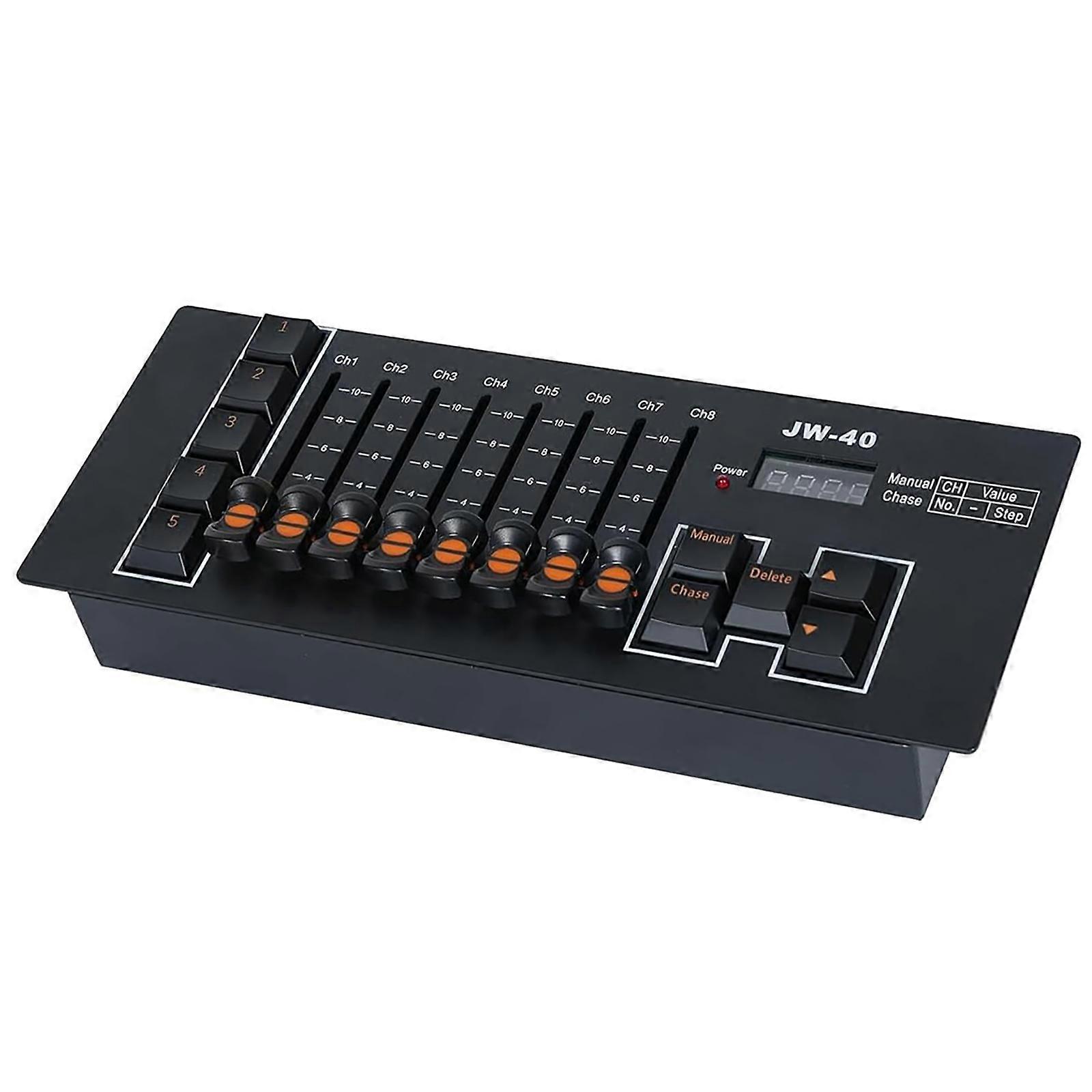 Miniature DMX512 Lighting Consoles 5 Program Effects 40CH Control Build In Battery For Disco Wedding Partys Stage Setups Multicolor