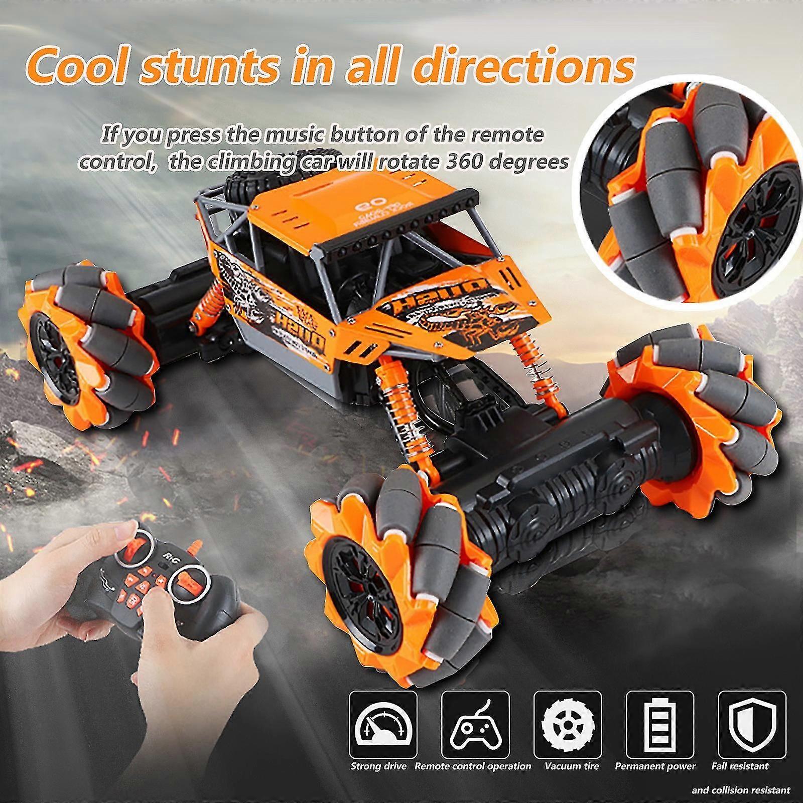 2.4g التحكم عن بعد 4wd 360 درجة الرقص الاتجاهي حيلة سبيكة تسلق سيارة