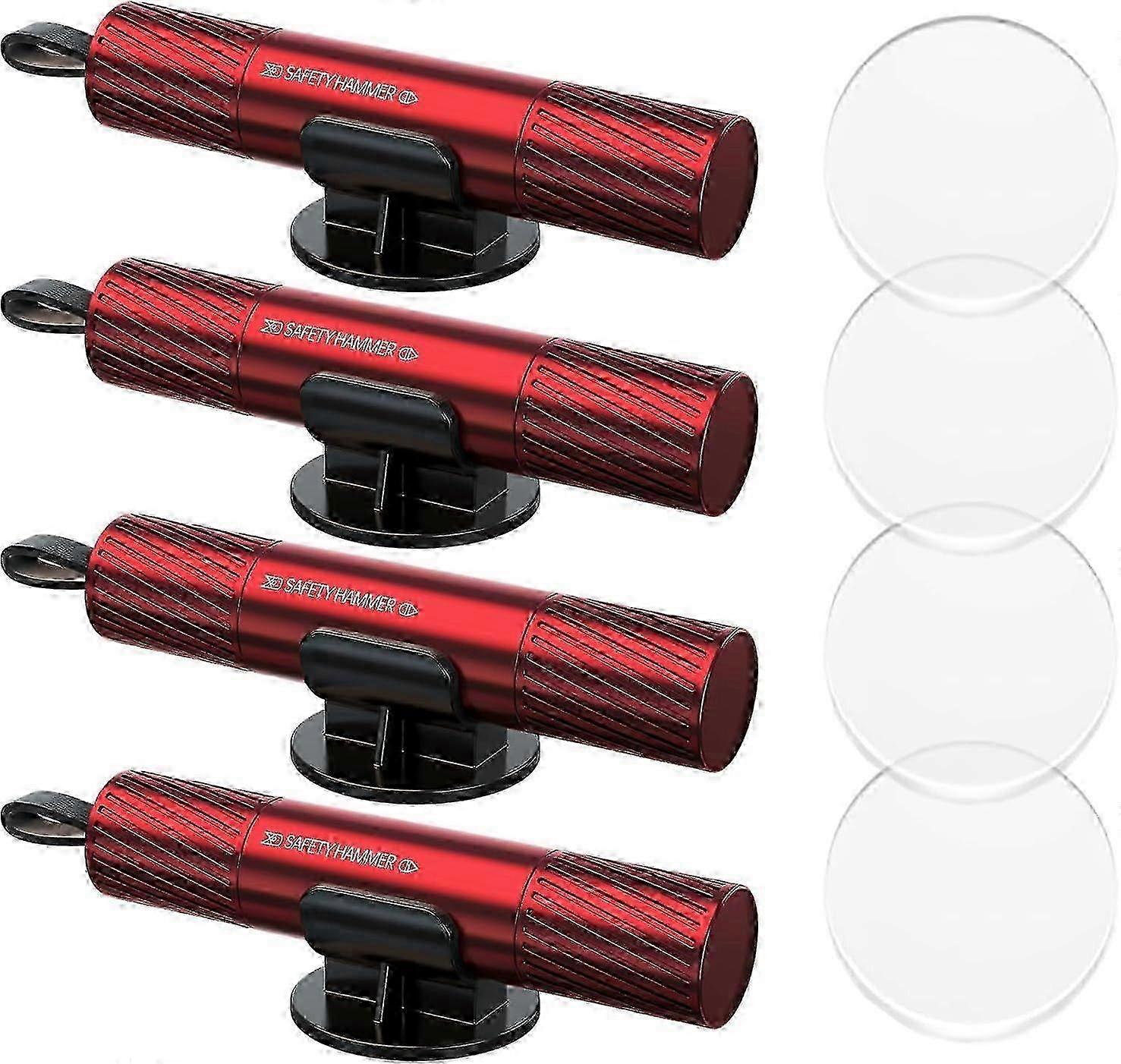 4 件装紧急汽车破窗器和安全带切割器 - 安全锤