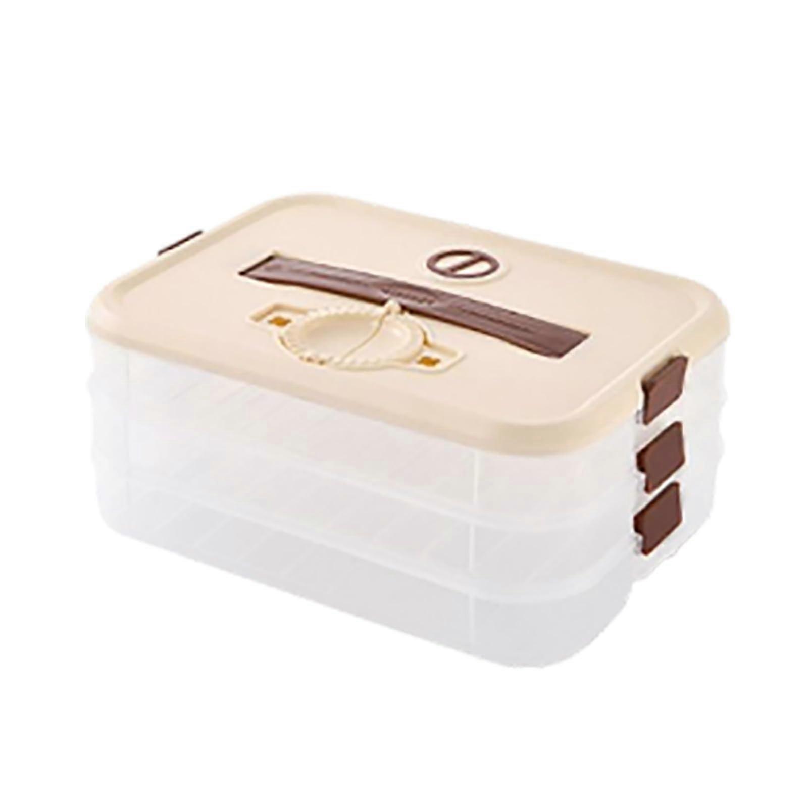 Cookie Storage Container With Lids For Freezer Transparent Stackable Plastic Food Storage Set 30.5x22.2x13.2 Cm White