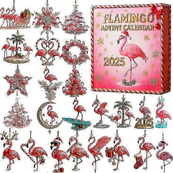 Advent calendar for Christmas 2025 with acrylic flat design