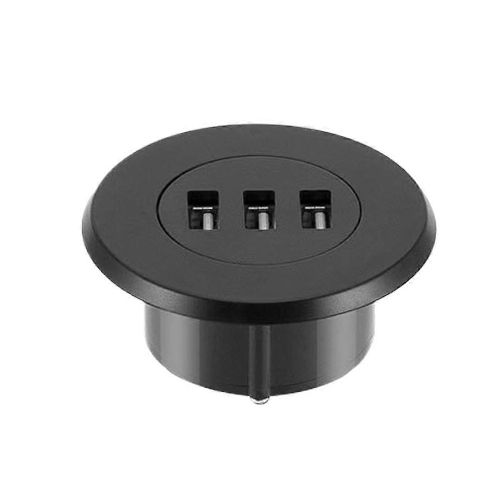 Desk Hole USB 2.0 Splitter 4-Port Hub with 150CM Cable for Data Transfer and Charging