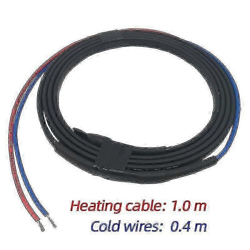 15m 12V Self-Regulating Heating Cable with PE Insulation, PTC Heater Cold Wire Connection for Freeze Protection
