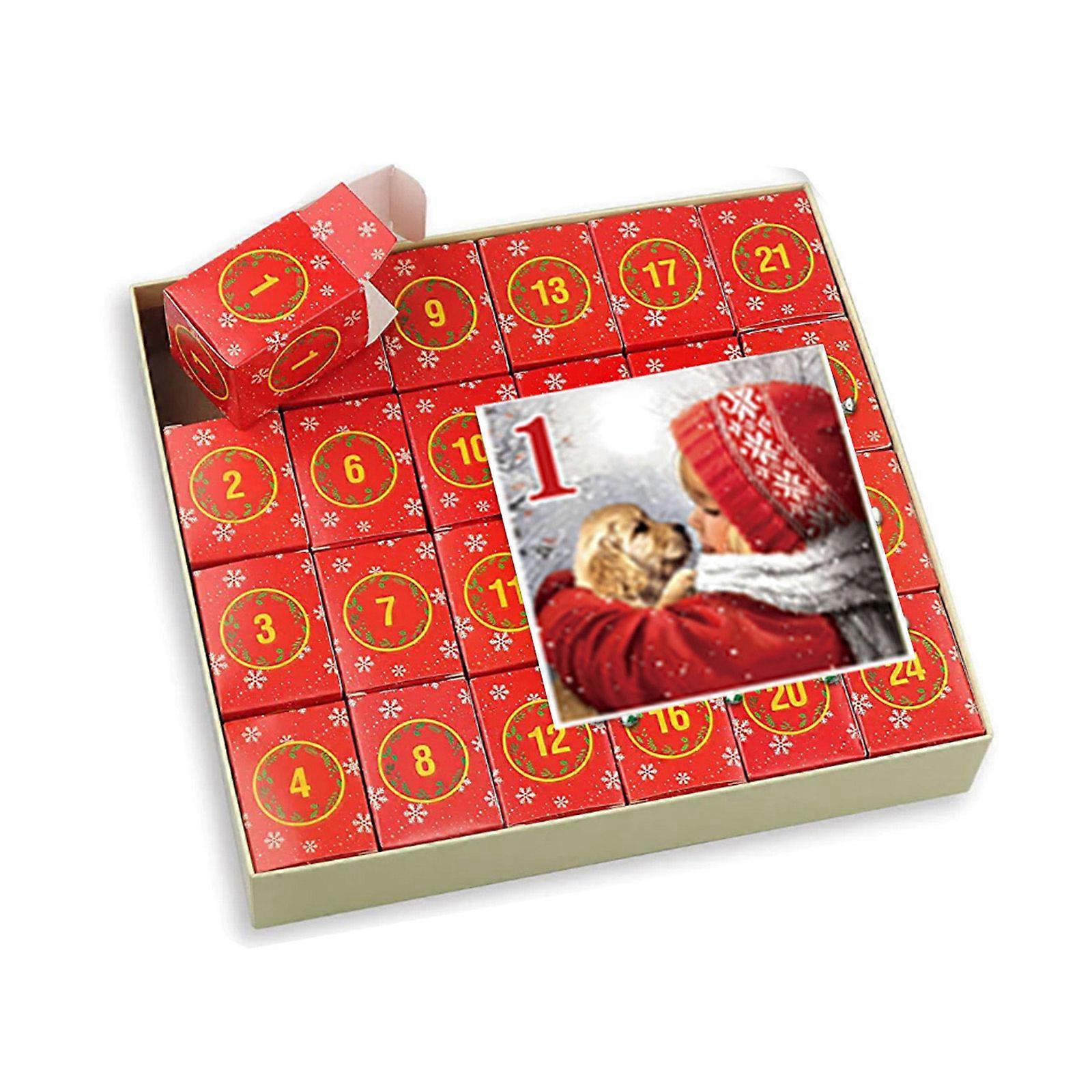 Christmas Advent Calendar with Puzzle Set with 24 Compartments for Adults Kids Perfect Present for Women and Men Multicolor