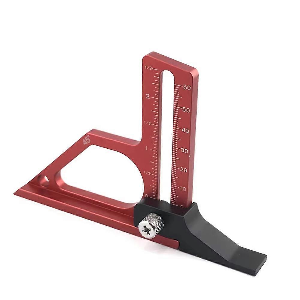 Adjustable 0-60mm Table Saw Depth Gauge Aluminum Alloy MetricandInch Scale Setting Blade Router Bits Bench