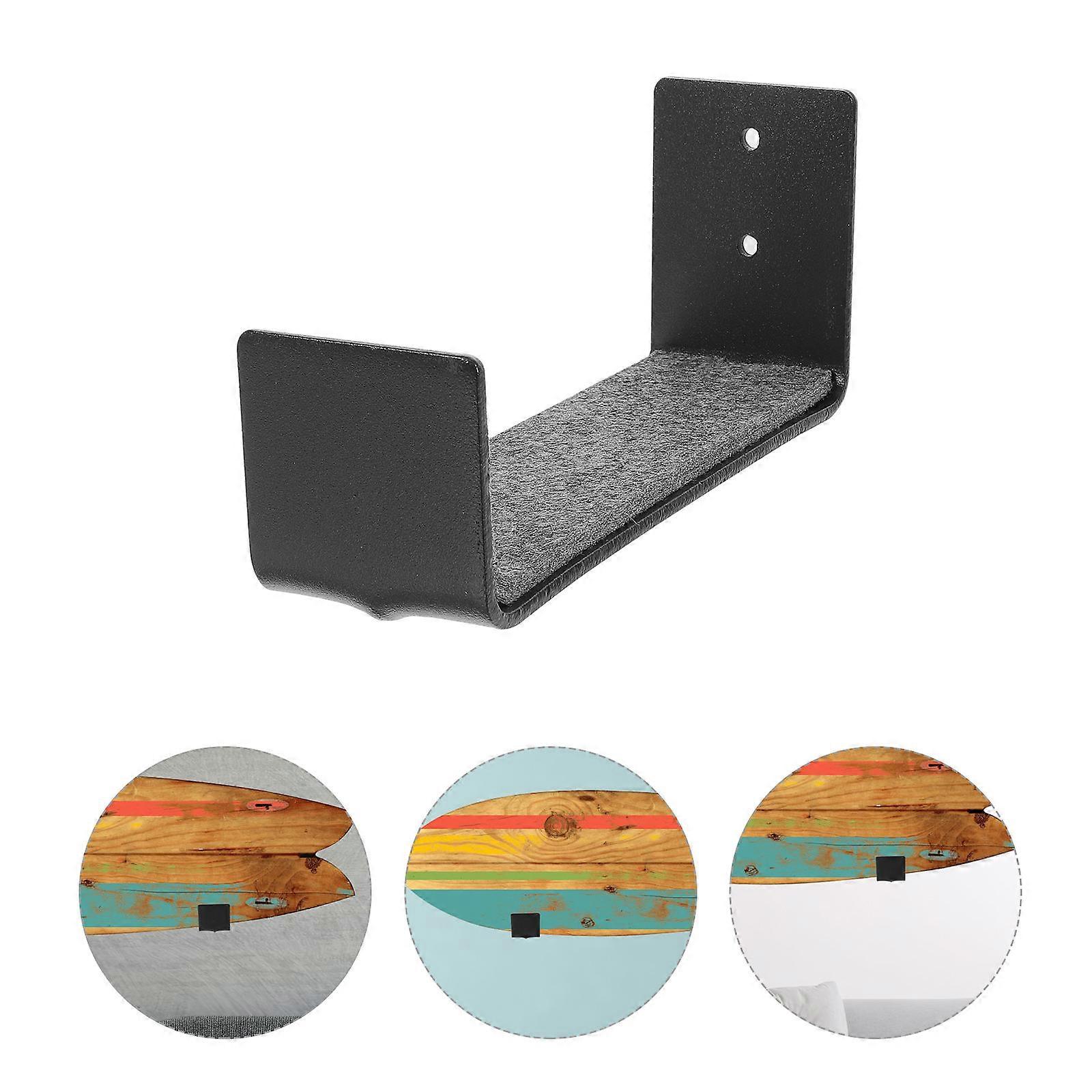 Surfboard Wall Rack Black 2Pcs Wall Mounting Display Solution For Home Use And Office Decor