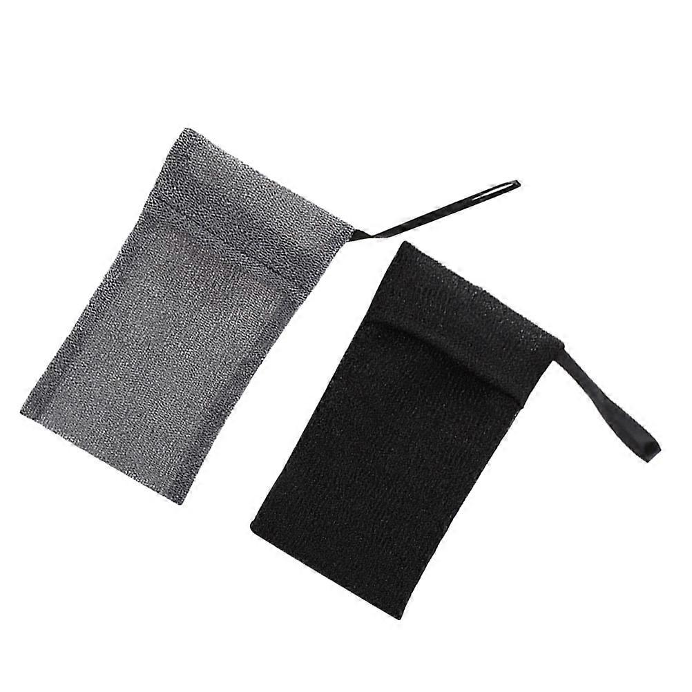 Nylon Soap Bag Exfoliating Pouch For Bar Soap Adults Assorted Color Simple And Elegant 2Pcs