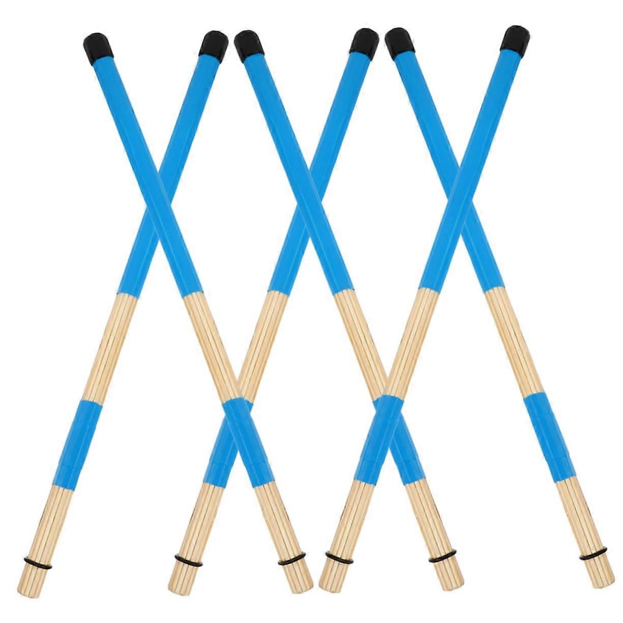 Drum Brushes Set of 3 Wooden Handle Jazz Drum Sticks for Percussion Instruments Playing