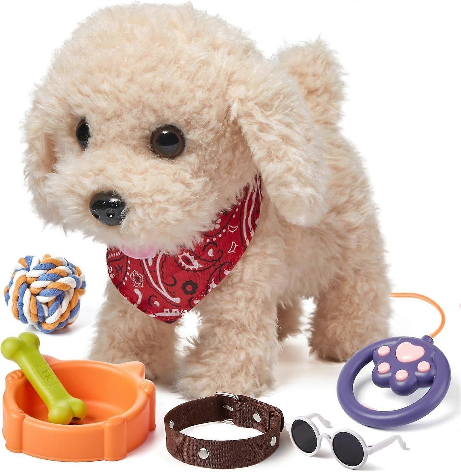 Remote Control Electronic Plush Puppy Dog Toy, Fun Interactive Toys,Walks,Barks,Shake Tail,Dress Up