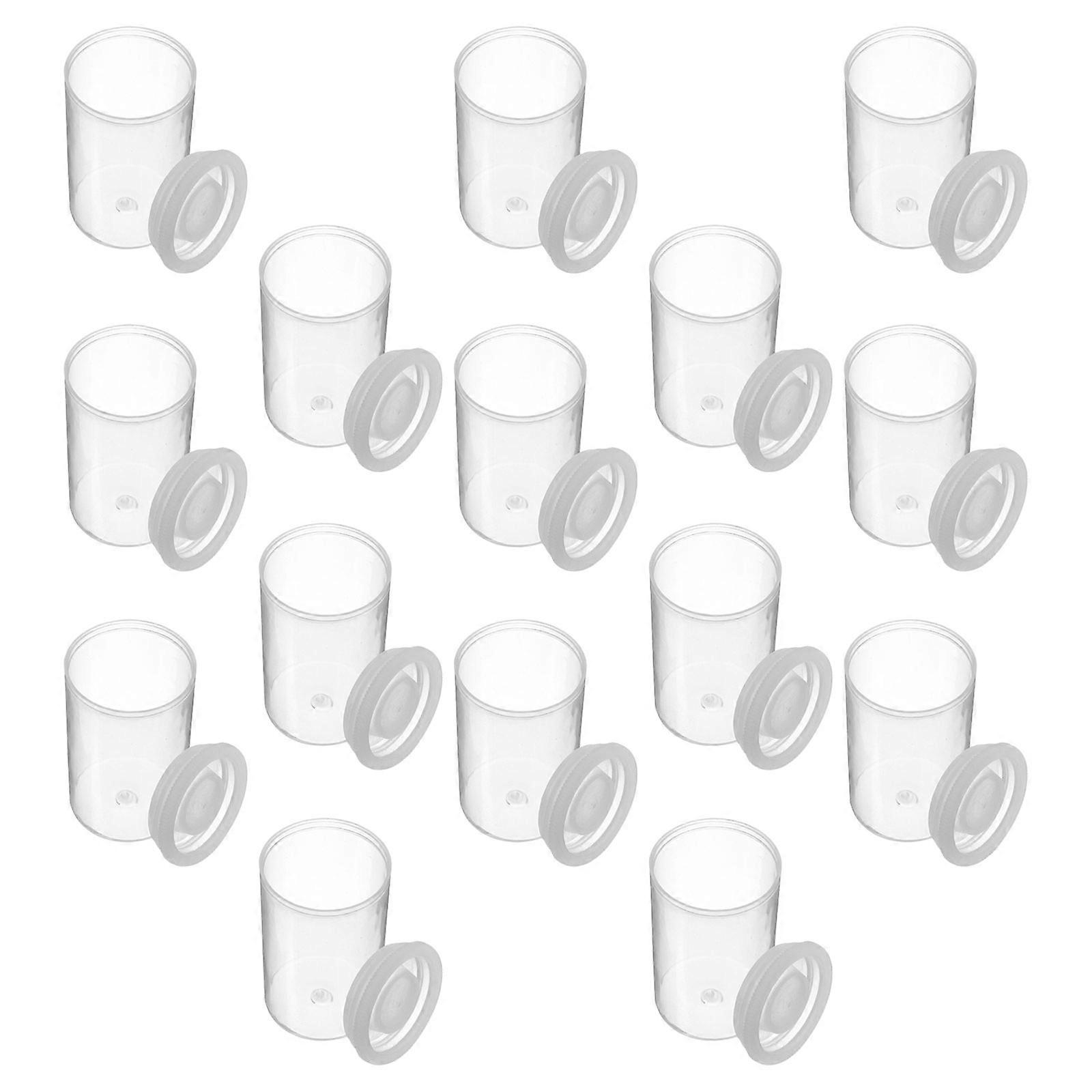 Small Clear Containers Plastic Jars for Refillable Storage with Lids 50Pcs