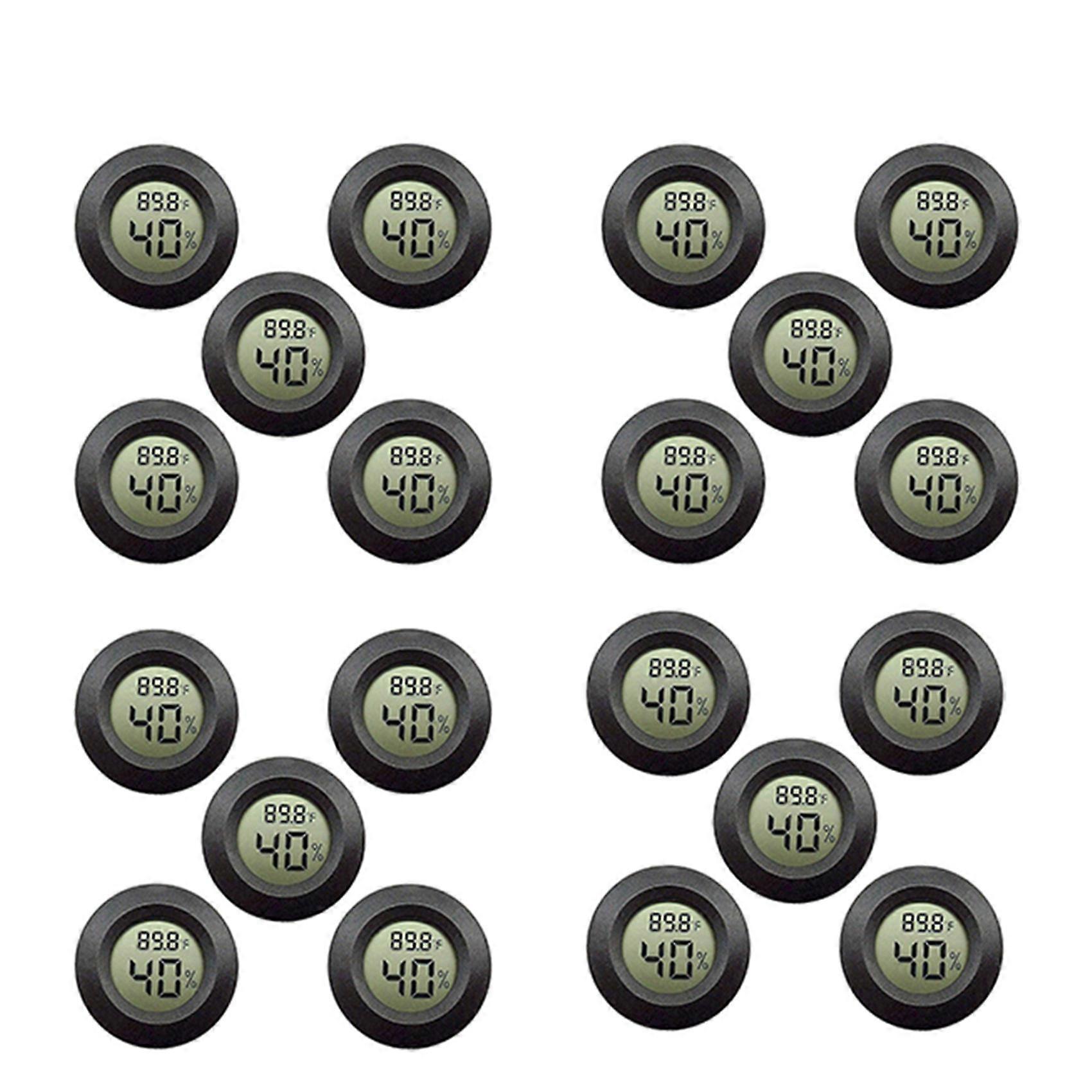 20Pack Hygrometer Thermometer Digital LCD Monitor Humidity Meter Gauge for Humidifiers Dehumidifiers Gre
