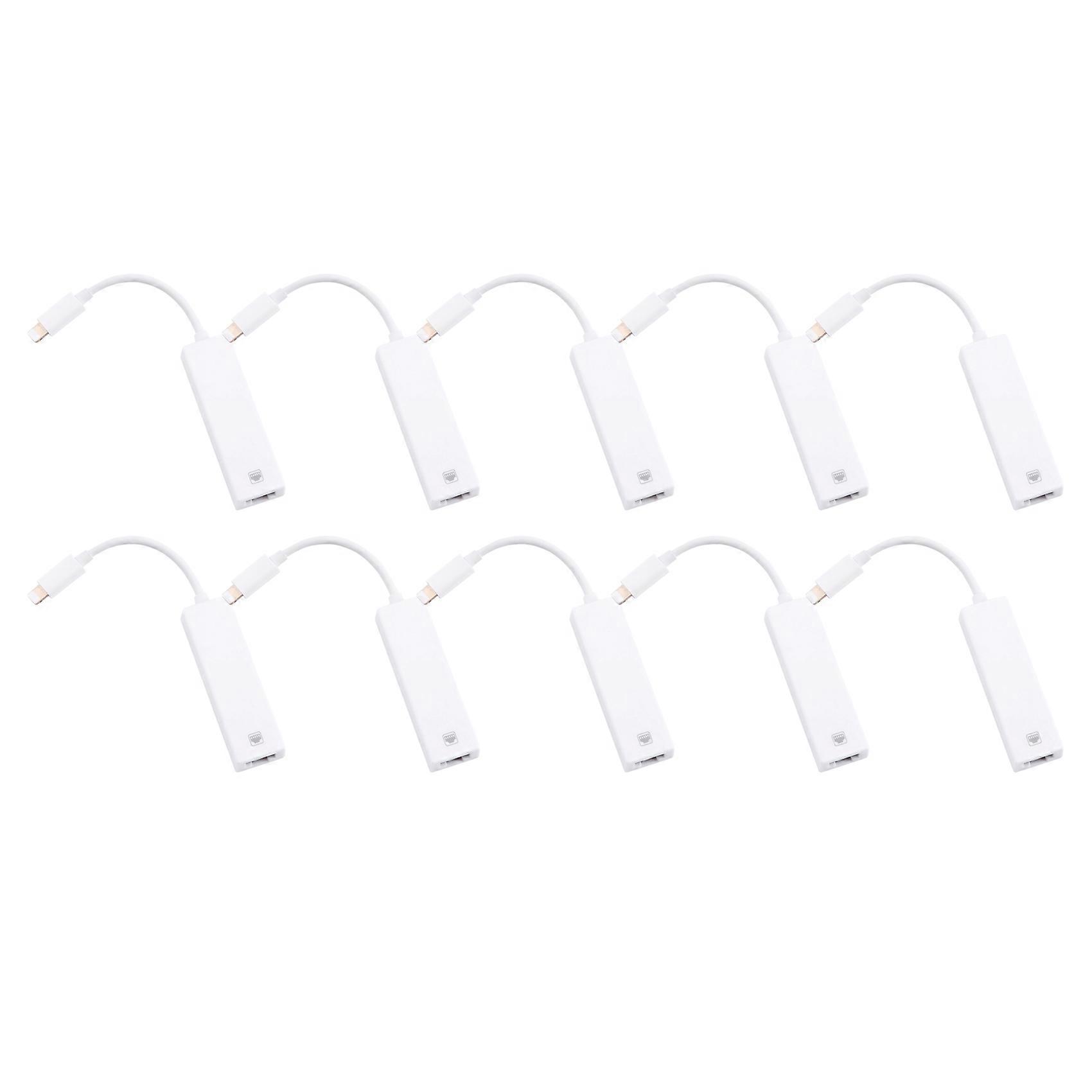 10X 100Mbps Network Cable Adapter for Lightning to RJ45 Ethernet LAN Wired Overseas Travel Compact for iPhone Series