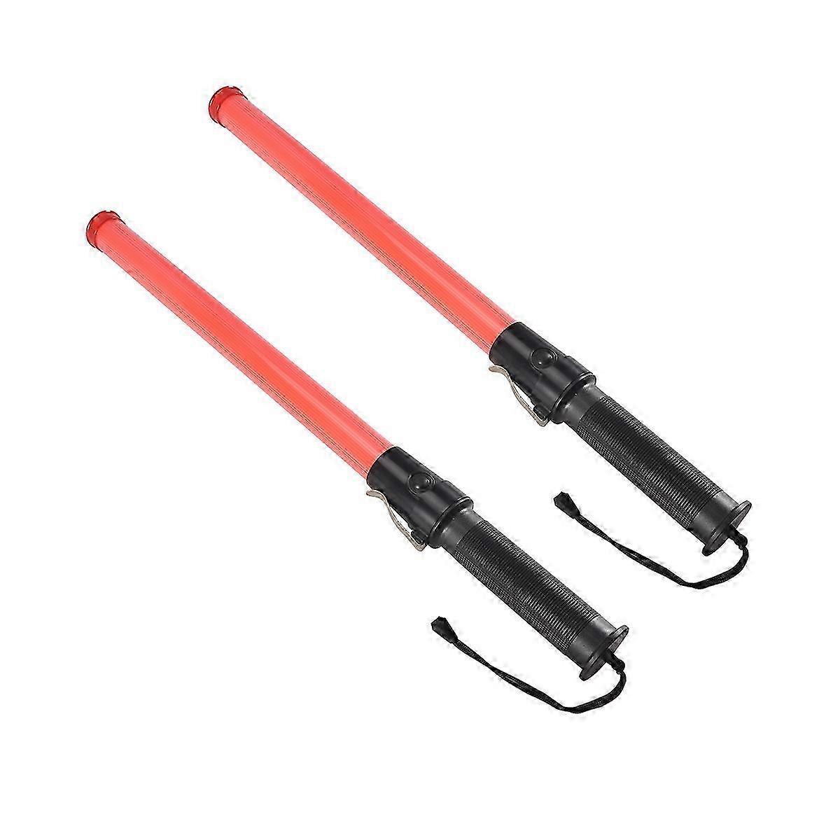 2Pack 21Inch Signal Traffic Safety Led Light Traffic Wands Compatible with Parking Guides Control Baton