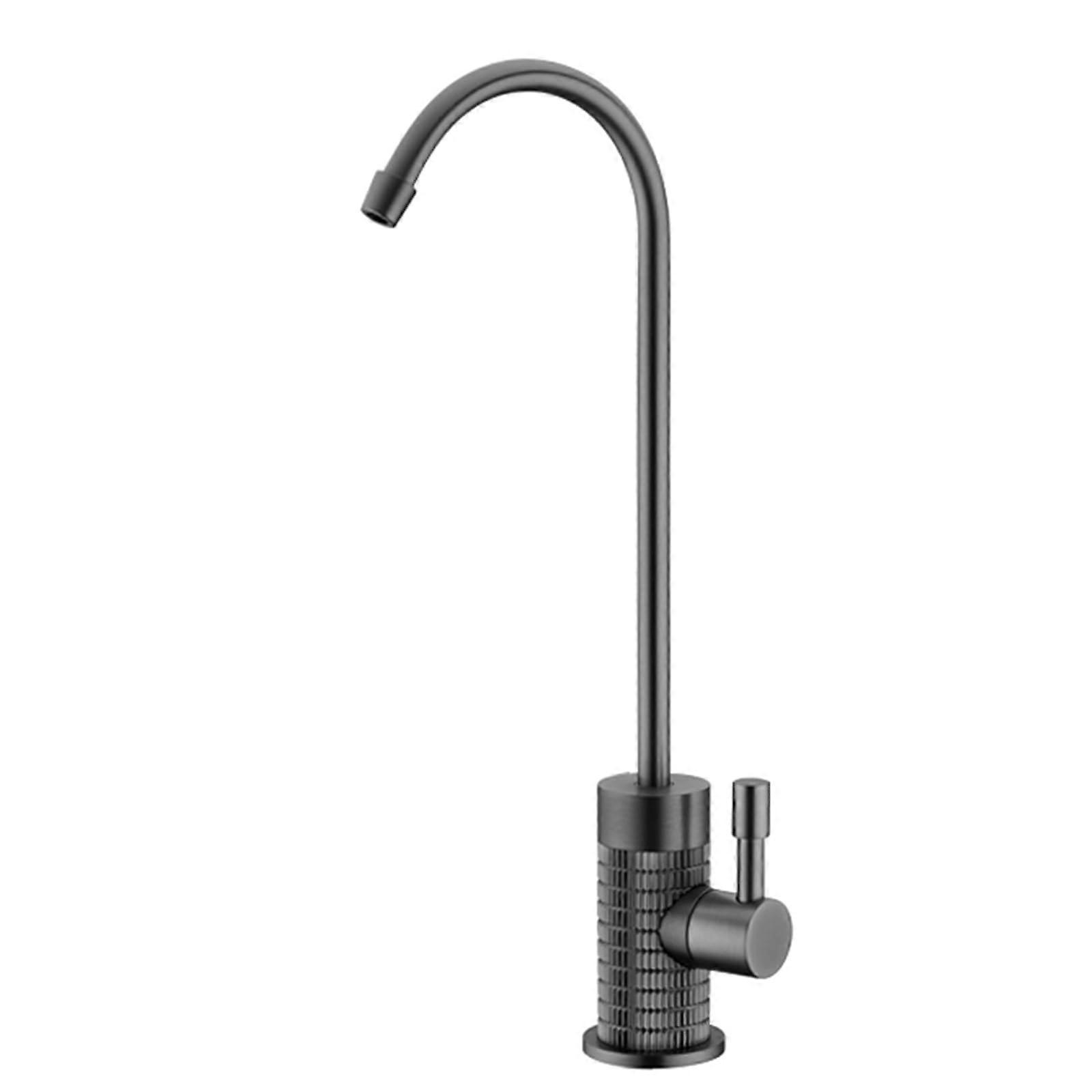 Kitchen Sink Tap 360° Swivel Brass Reverse Osmosis Faucet Single Cold Filter Leak Gray A