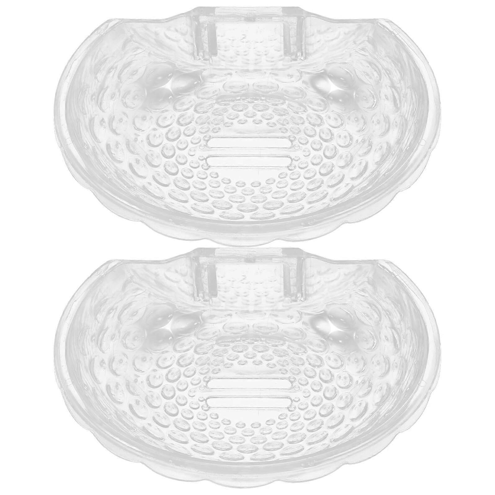 2pcs Self Adhesive Soap Holder with Self Draining Design for Bathroom Shower Kitchen Wall Mount