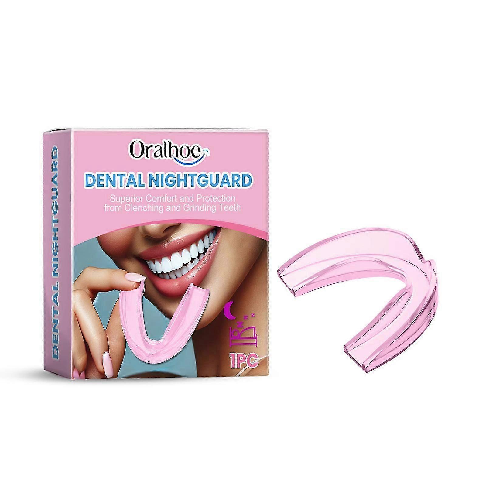 pink night molar mouthguard contains silicone
