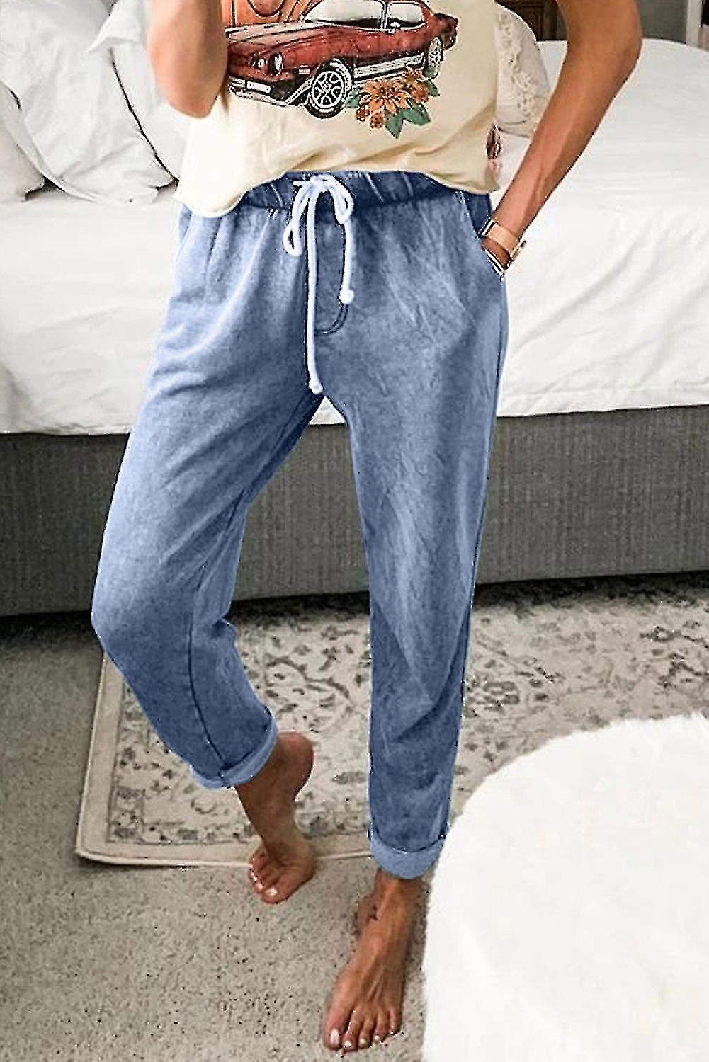 Drawstring Denim Jogger