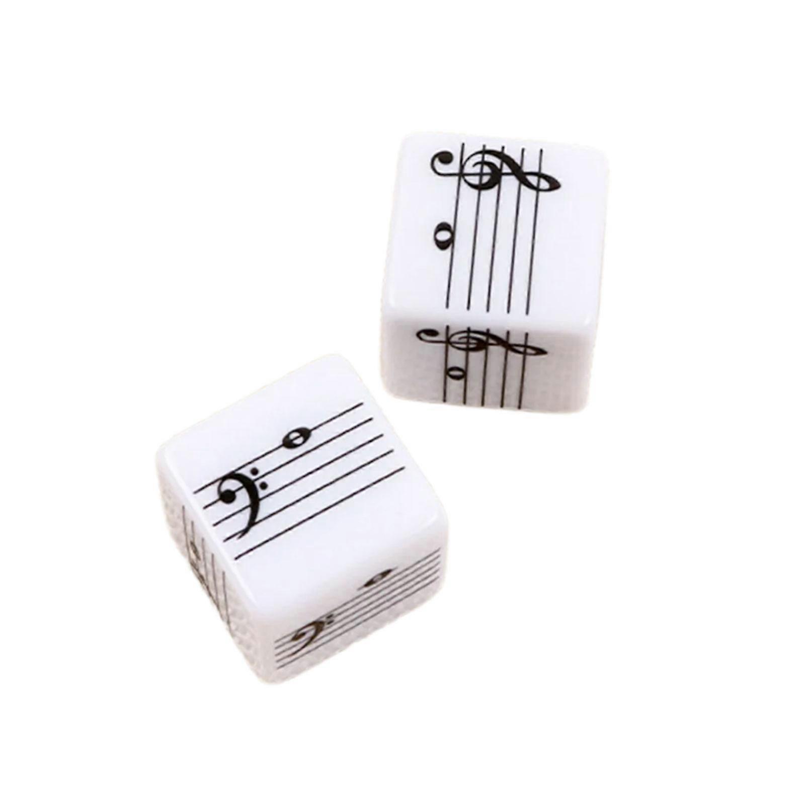 2Pcs Staff Dices Educational Toy Quality Plastic Design For Fun Music Learning Experiences Fostering Interest In Theory Multicolor