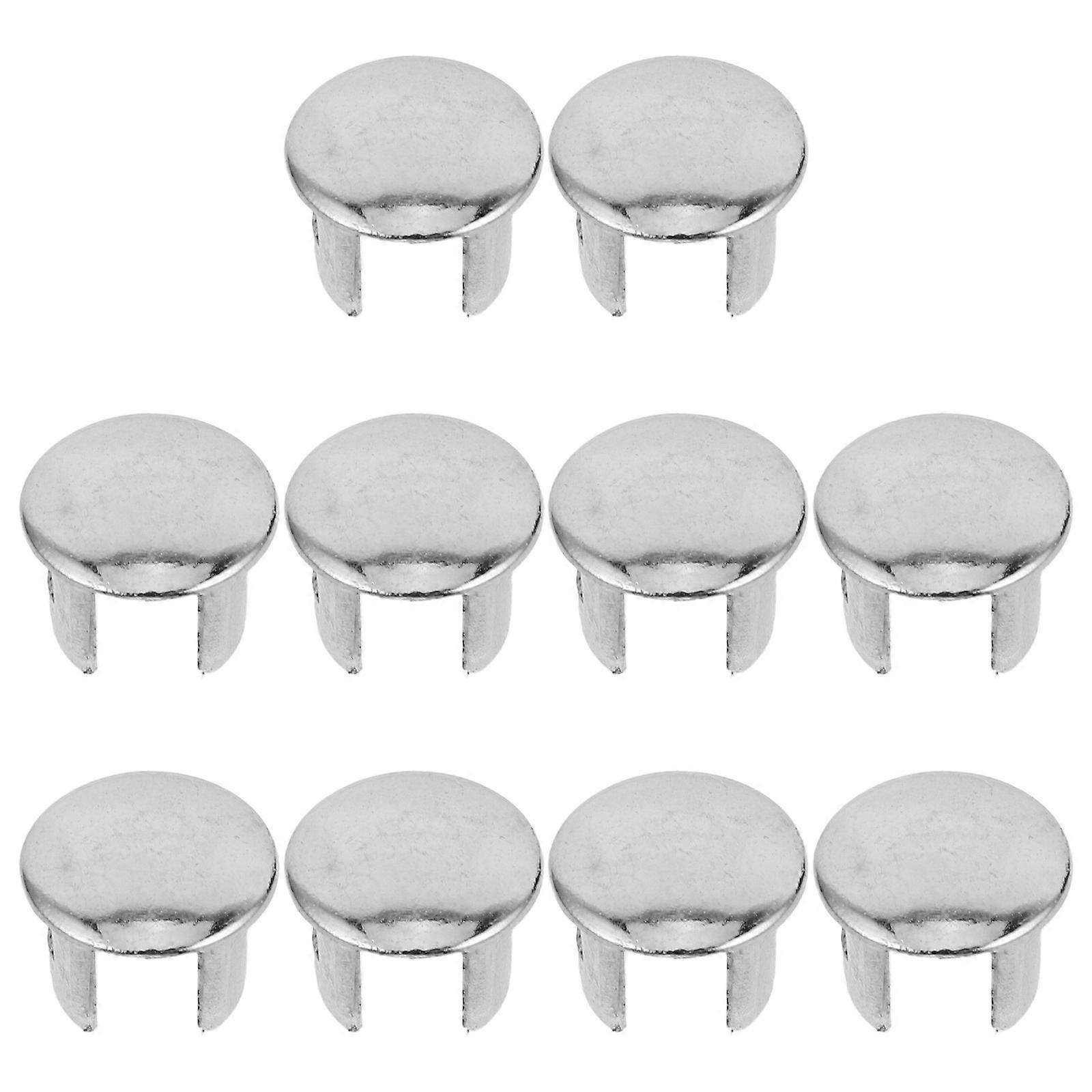 Silver Decorative Shower Diverter Switch Cap for Bathroom Use 10Pcs Set