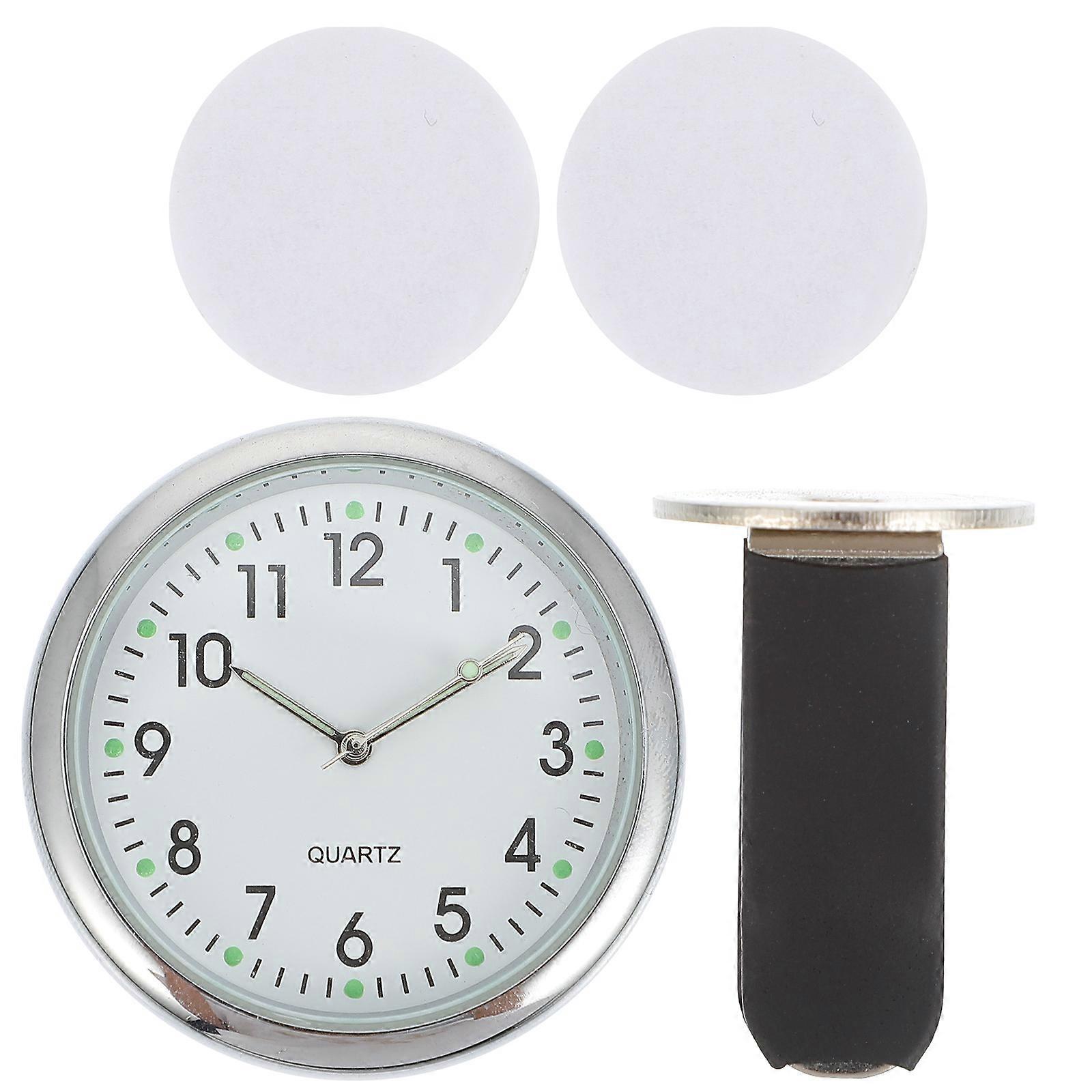 Car Digital Clock For Dashboard 1 Set Vehicle Adhesive Clock Square Display Driving Night Use