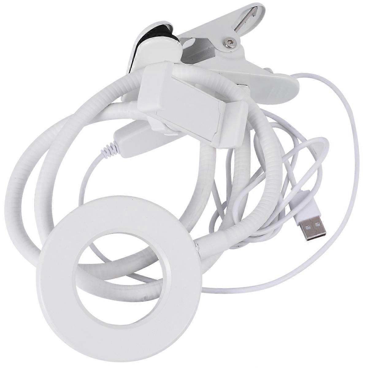 Fill Light White Selfie LED Ring Lamp for Makeup Use 2Pcs with Smartphone Stand