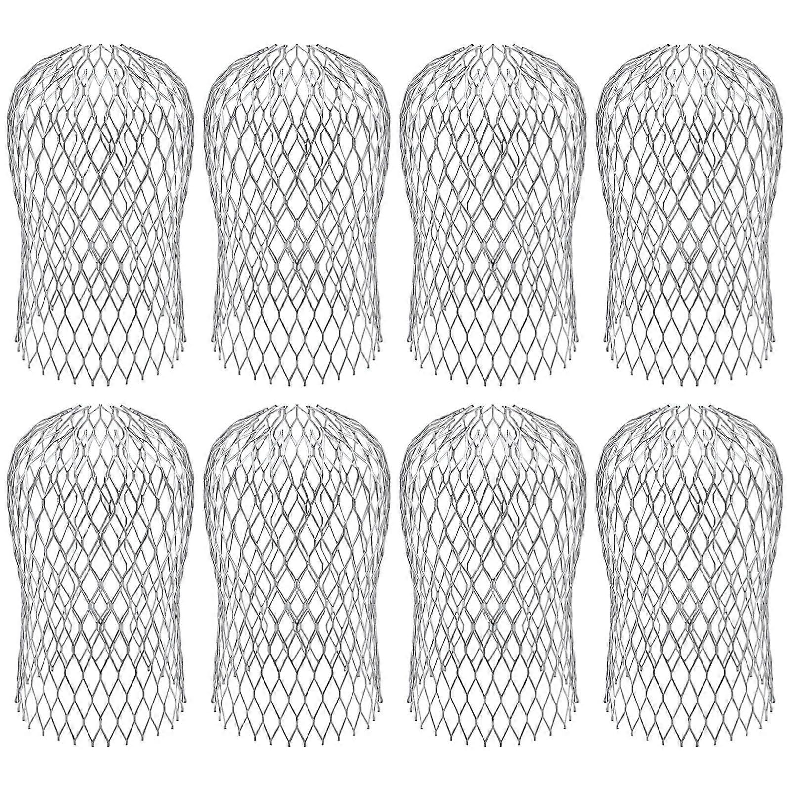 Gutter Downspout Guard Leaf Filter 8 Pcs RustResistant Aluminum Mesh Fits 24 Inch Pipes Prevents Clogs