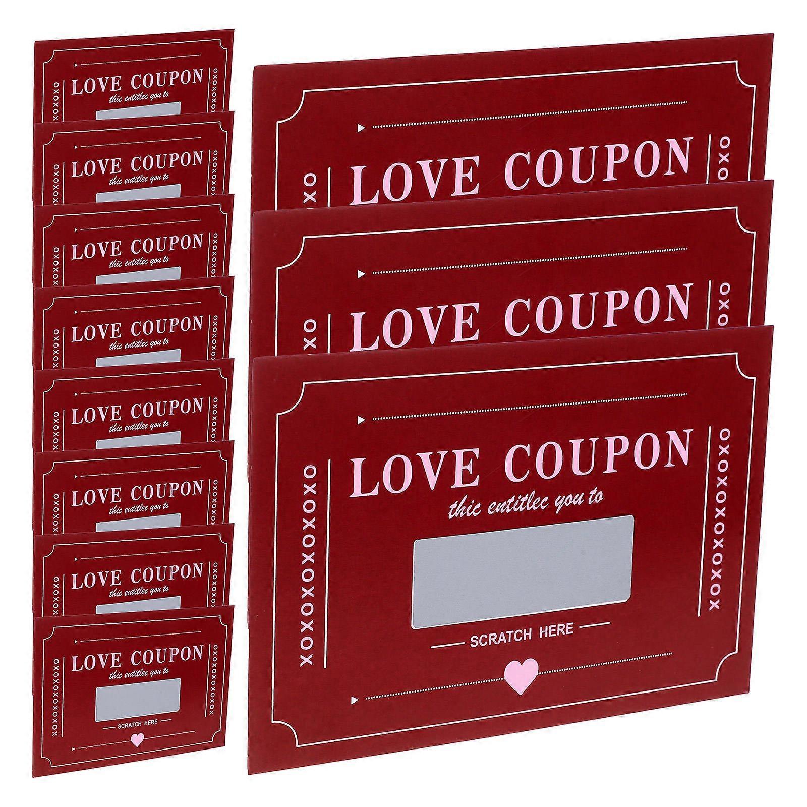 Valentine Scratch Off Cards for Couples Creative Date Set 20 Sheets