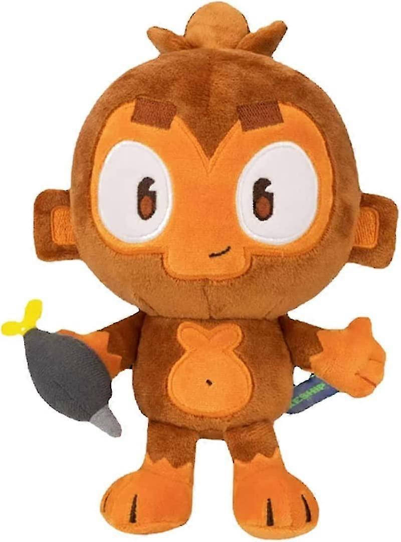 9.8in Bloons Monkey Plushies, Dart Monkey Plush Doll, Cartoon Bloonstd Soft Stuffed Doll, Game Monkey Stuffed Animal, Stuffed Animal for Fans, Cute Bl