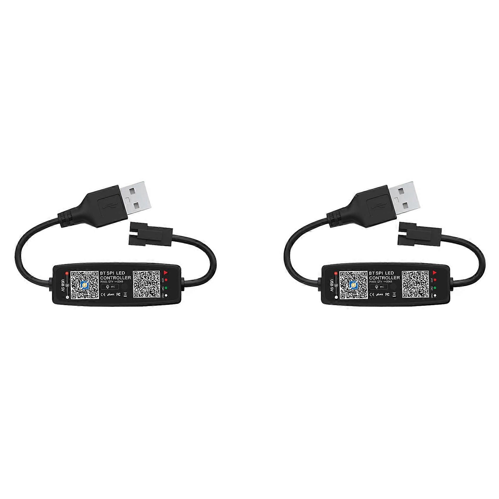 2X WS2812B LED Controller Bluetooth APP Control Music Controller for SK6812 WS2811 WS2812 LED Pixel Light Strip USB 5V