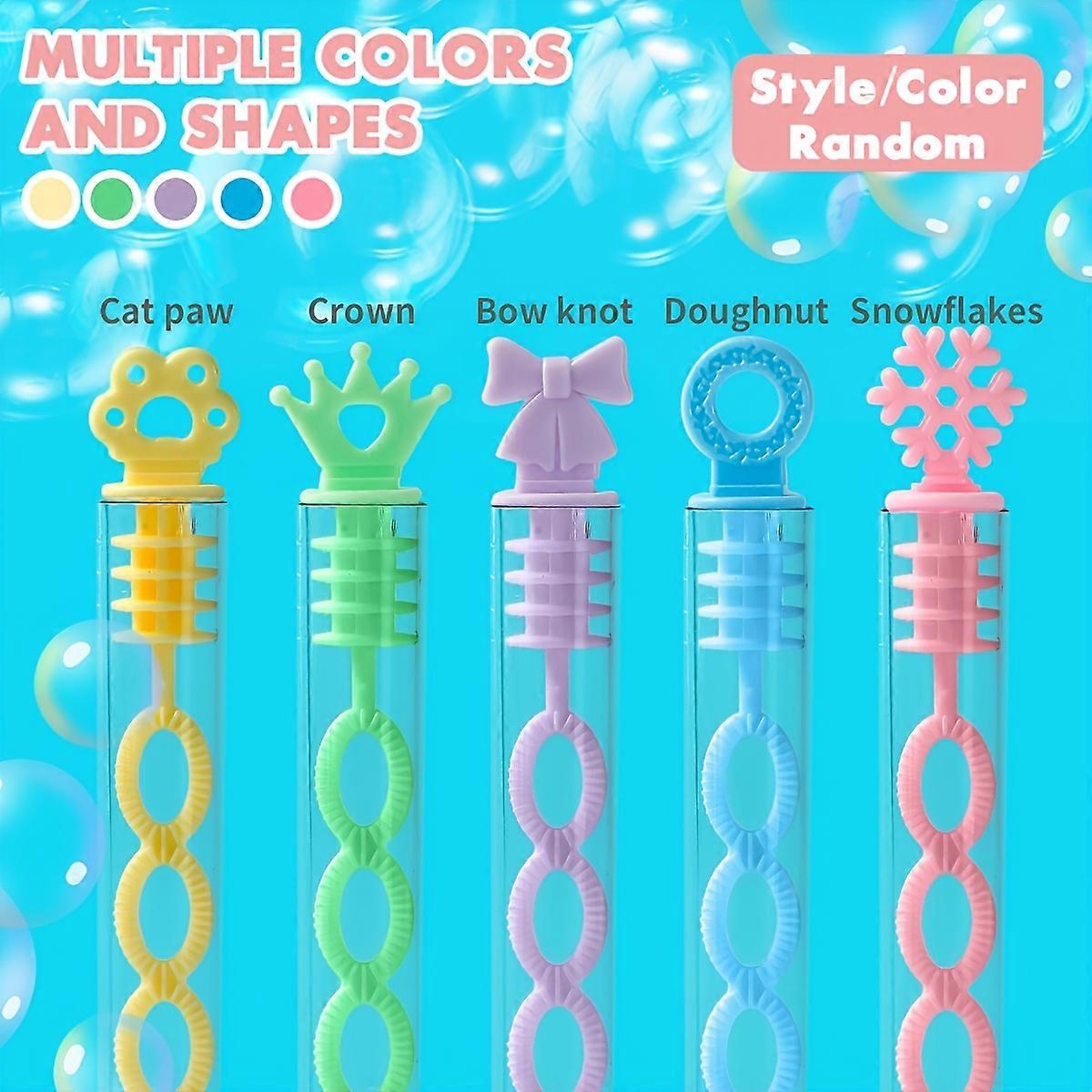 20pc Mini Bubble Wand Set Colorful Multipattern Bubble Sticks for Parties Events Celebrations Empty Bottles Are Shipped Randomly