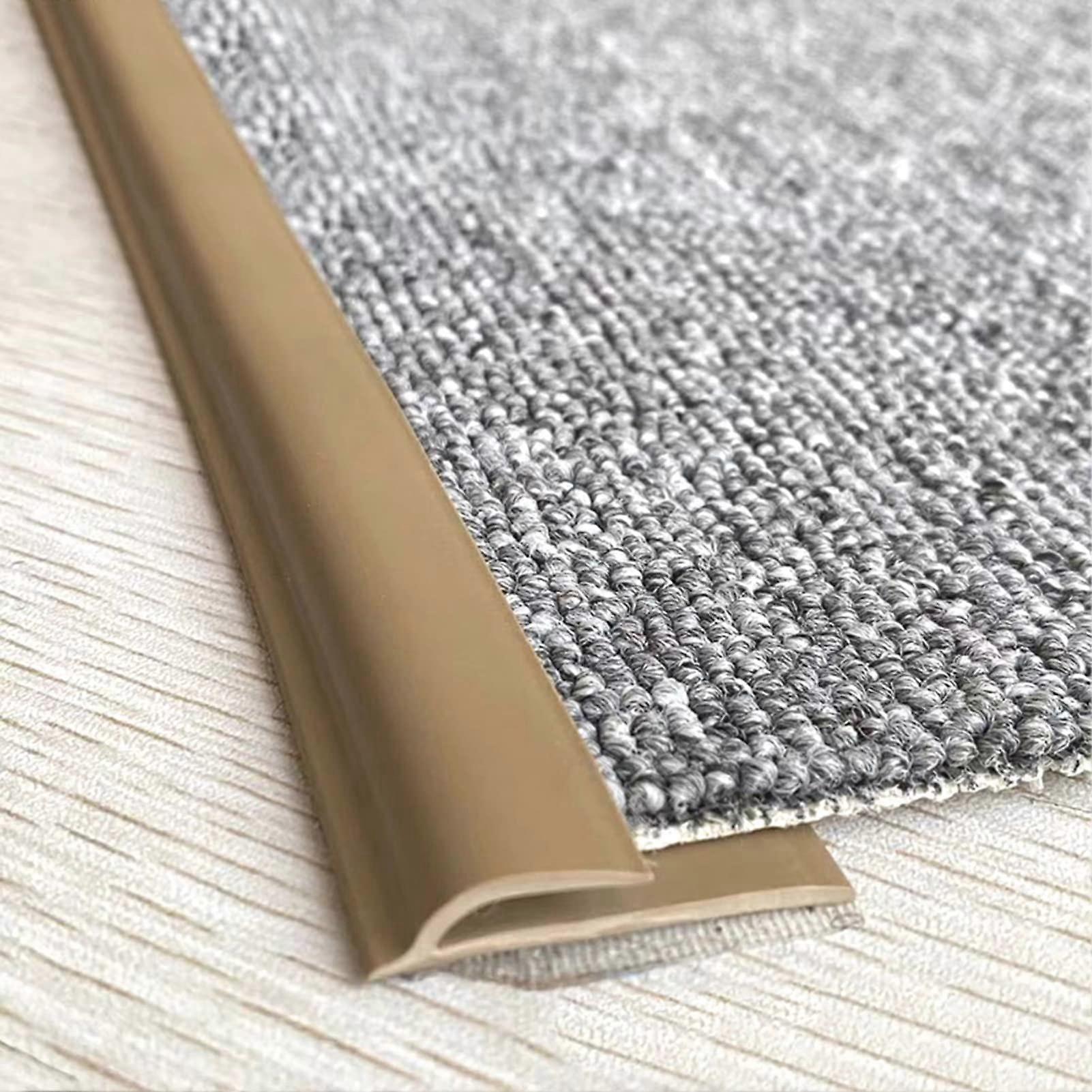 Carpet Edge Protector PVC Floor Transition Strip Waterproof AntiSlip DIY 7.4m for Home Office