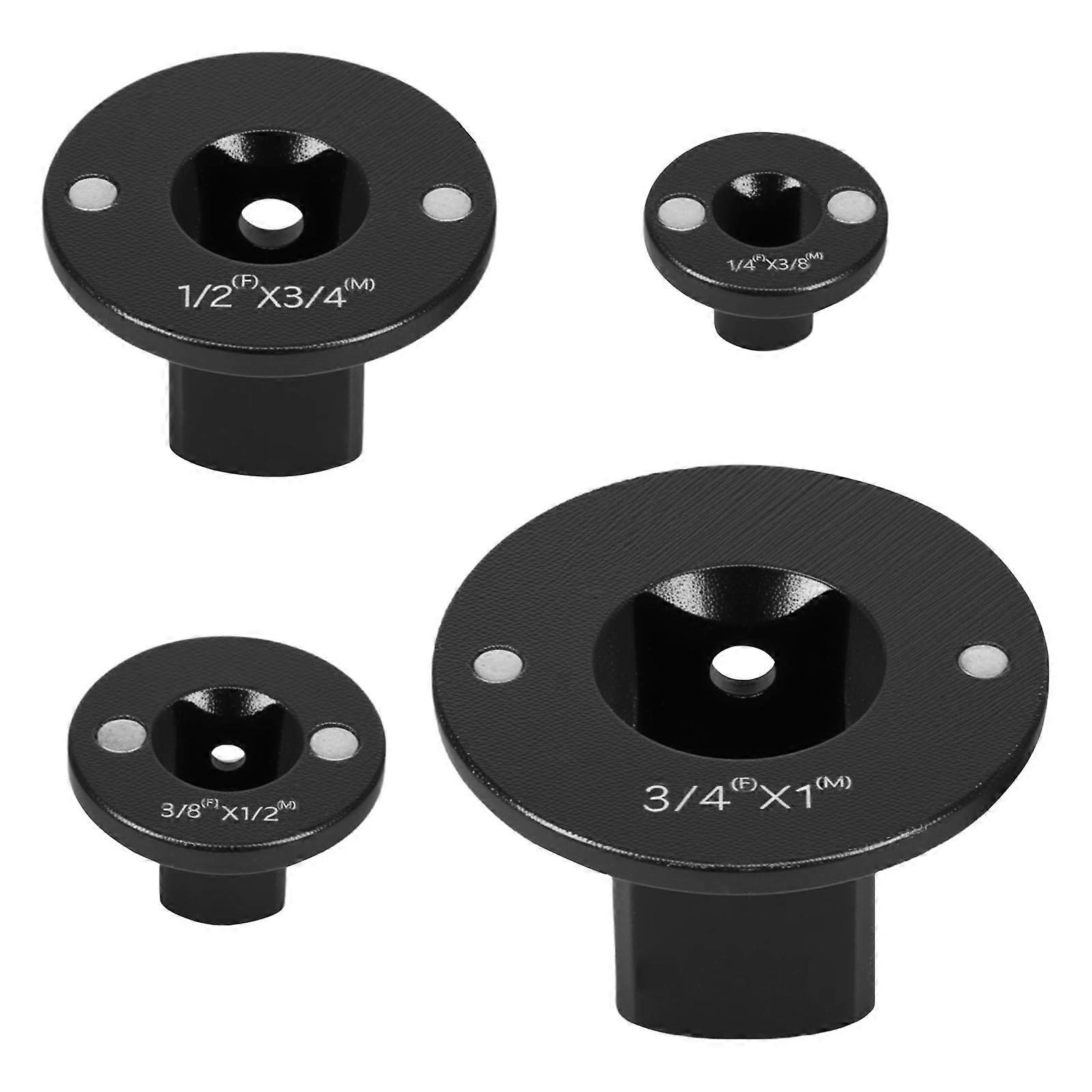 4PCS Low Profile Impact Socket Adapter Set for Tight Spaces with Magnetic Lock Grip and Precision Size Conversion