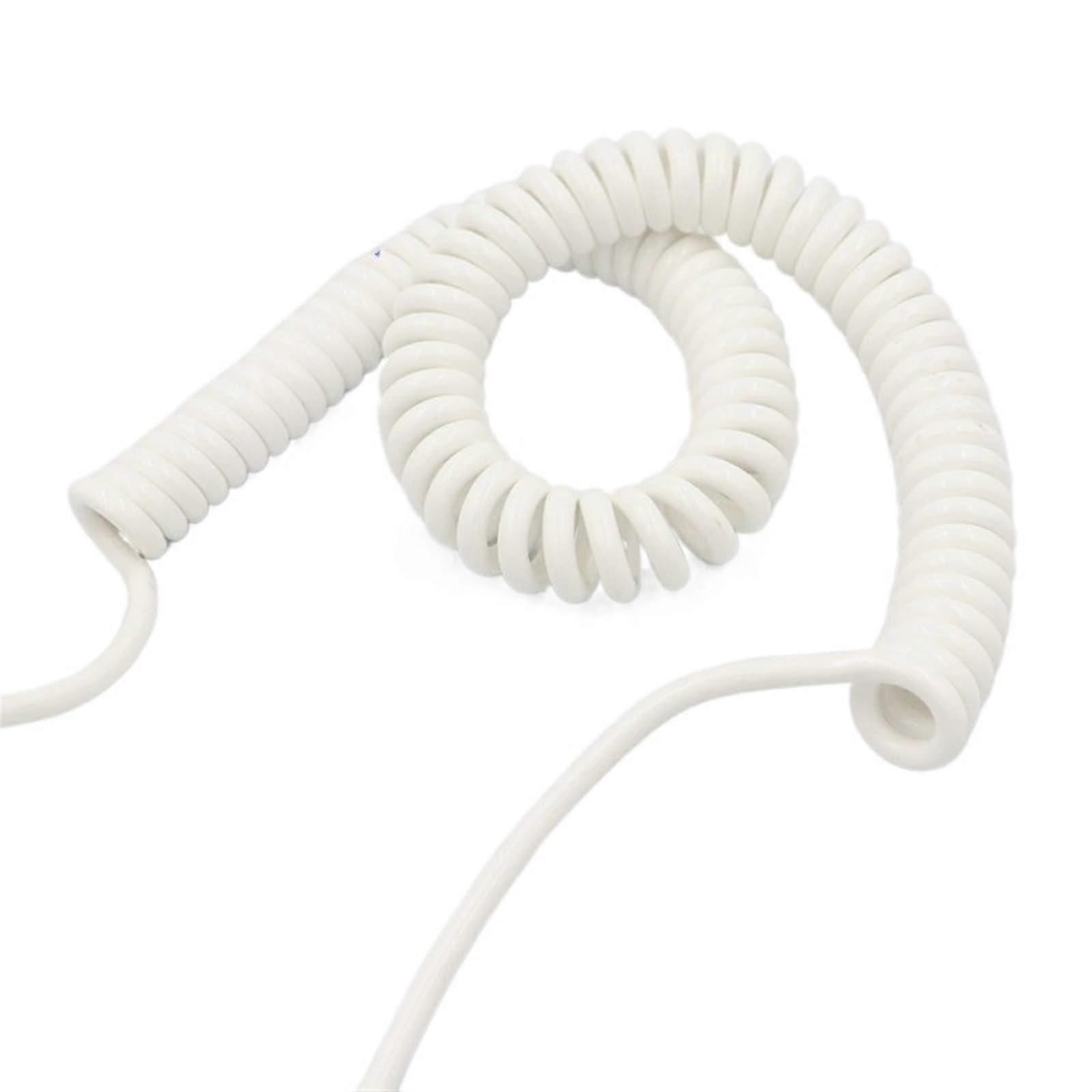 Spring Spiral Extension Cable 6 Core 26AWG Retractable Coiled Wire 1m to 8m Flexible Durable