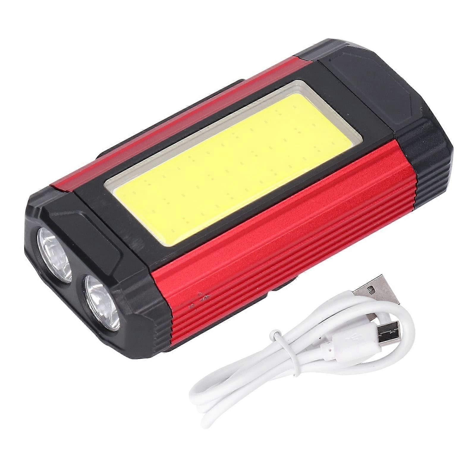 Rechargeable Work Light with Magnetic Hook Waterproof USB COB LED for Outdoor Camping